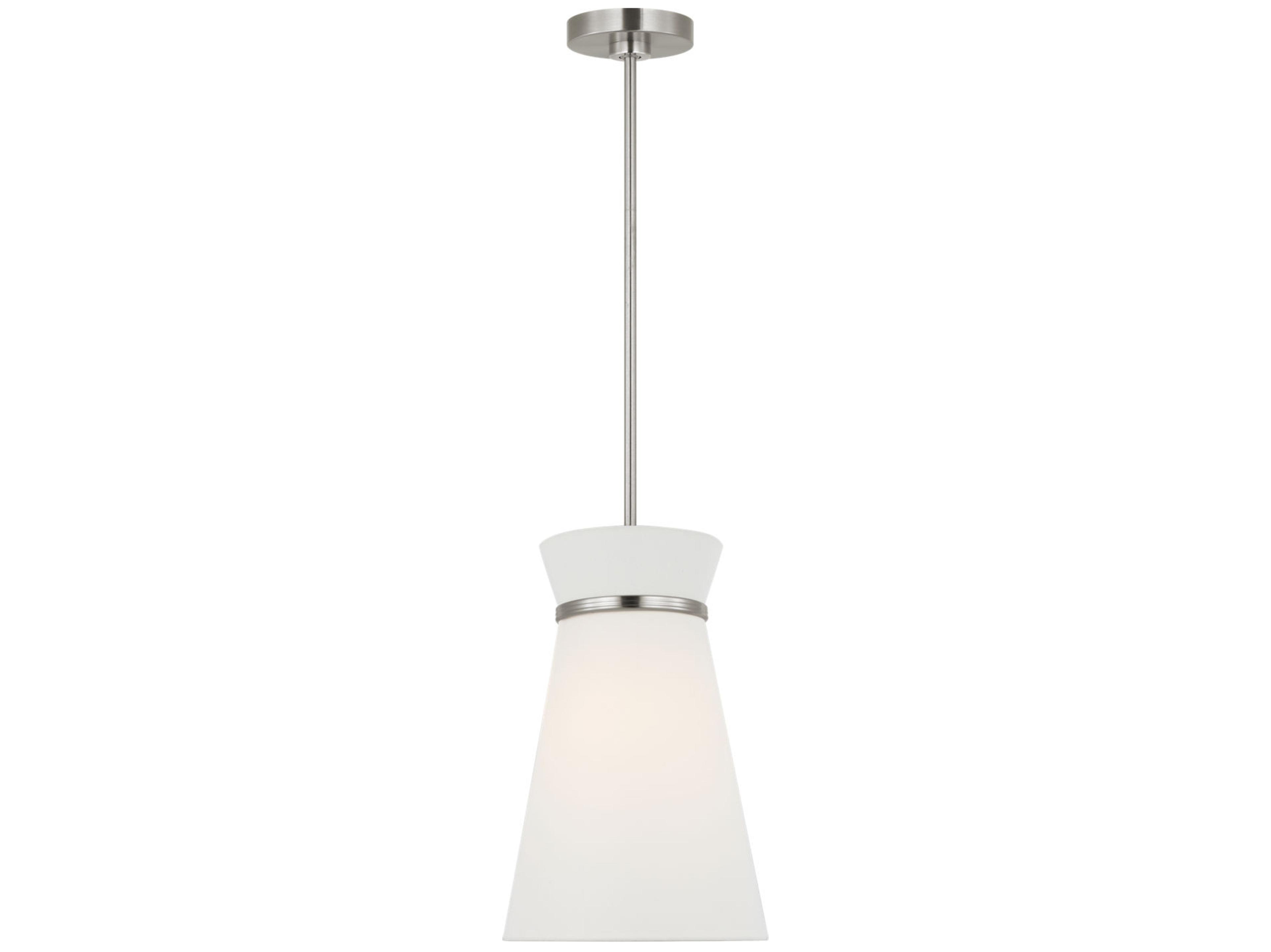 Generation Lighting Fynn 1-Light Brushed Nickel Drum Mini Pendant