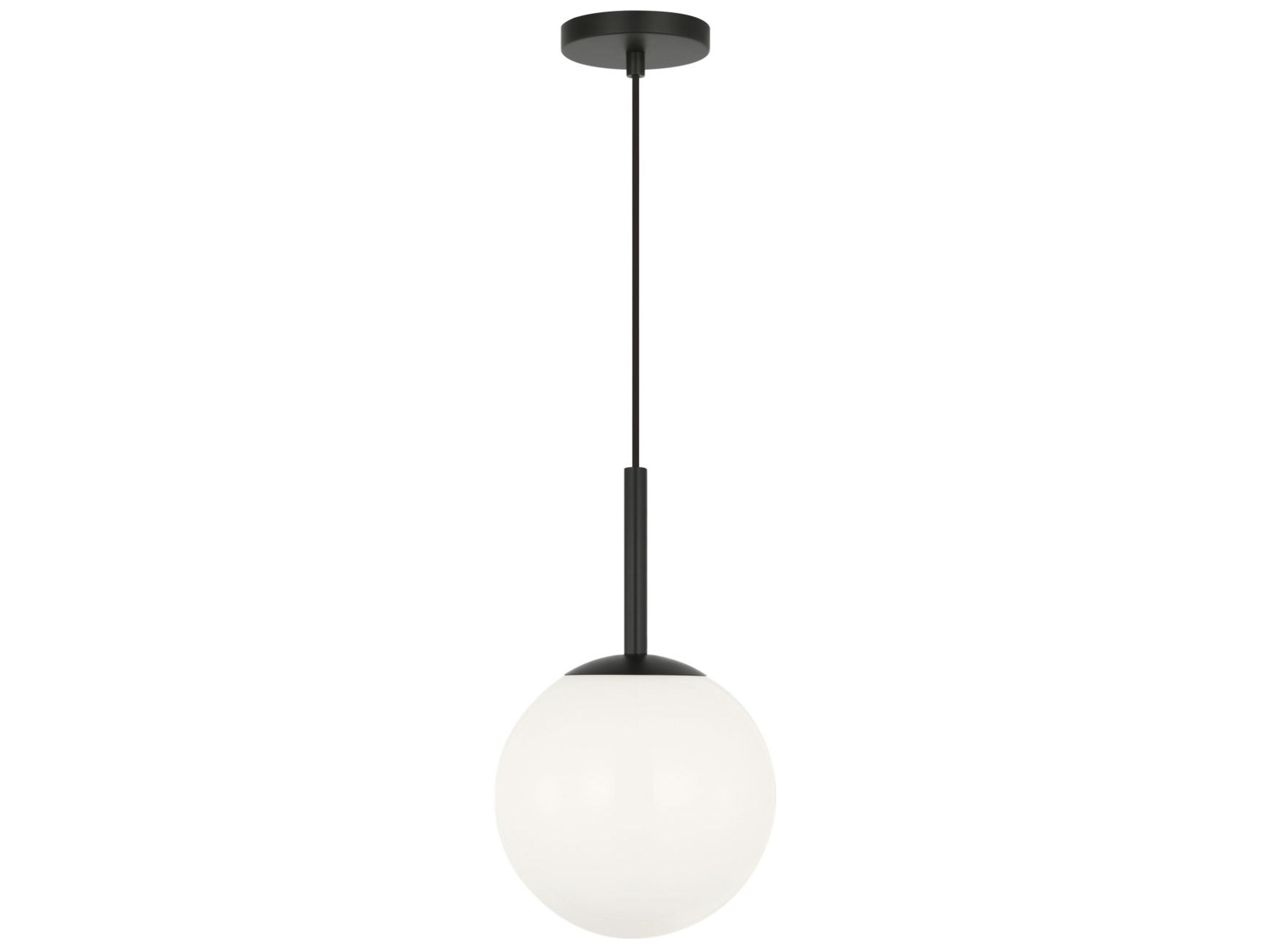 Generation Lighting Nube 1-Light Midnight Black Globe Mini Pendant