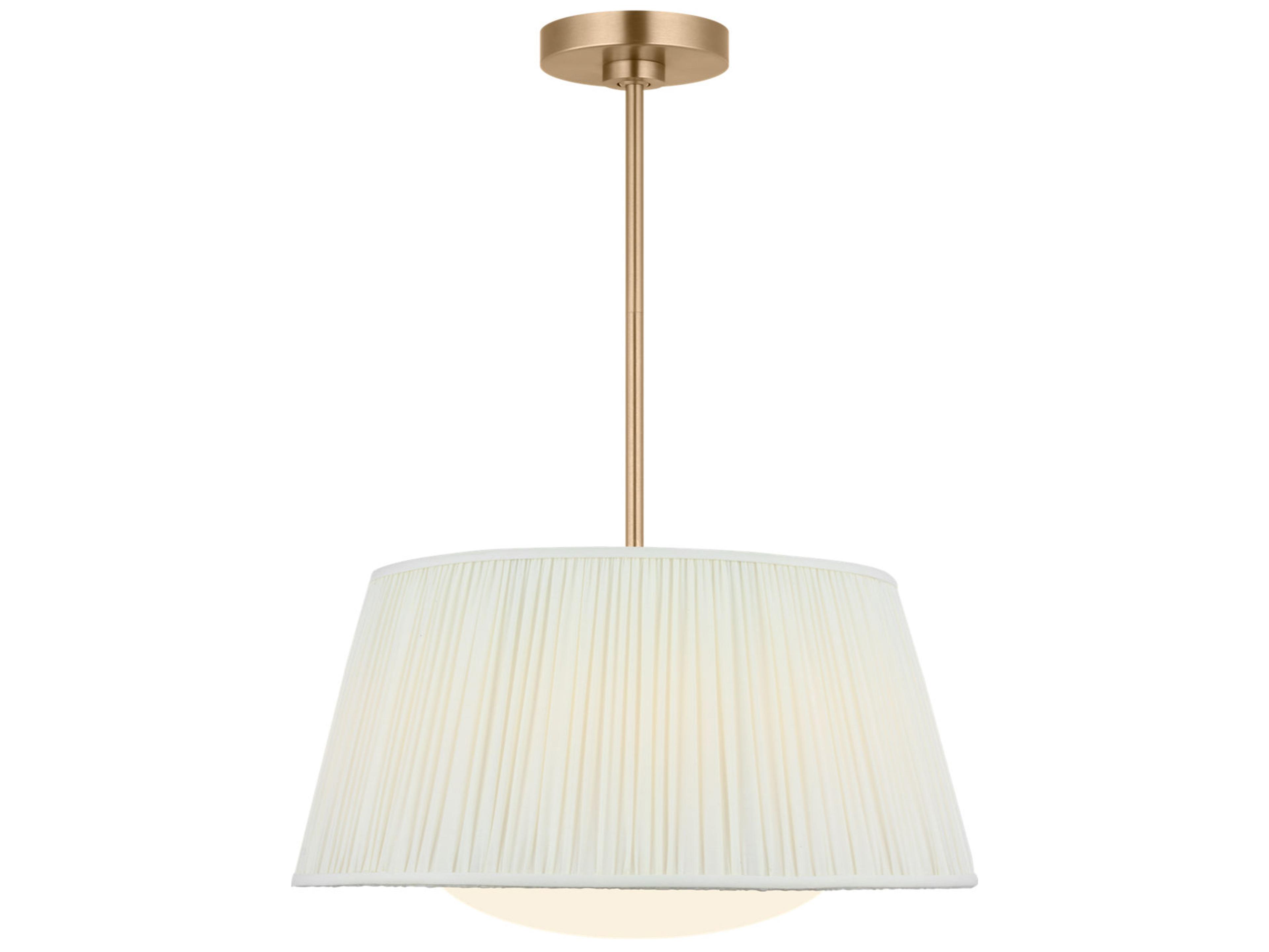 Generation Lighting Vilera 3-Light Satin Brass Drum Pendant