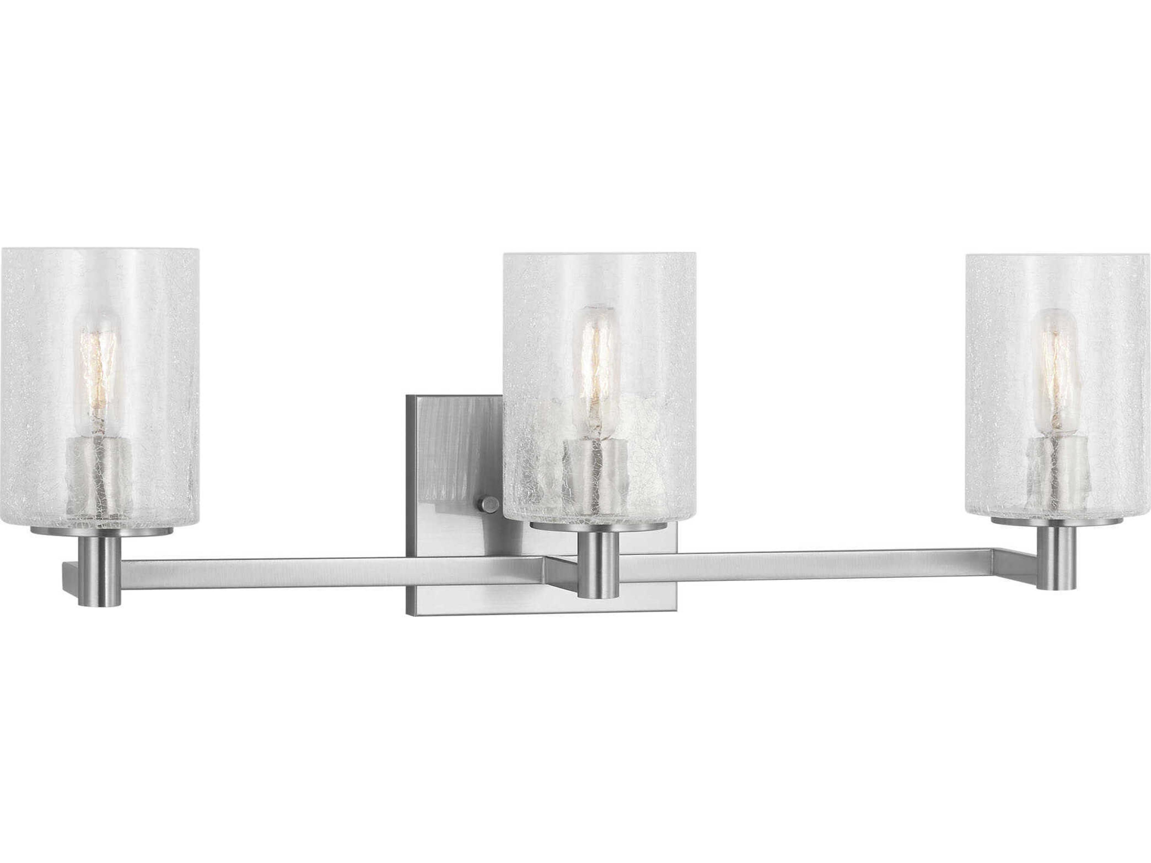 Generation Lighting Parker 3-Light Brushed Steel Vanity Light