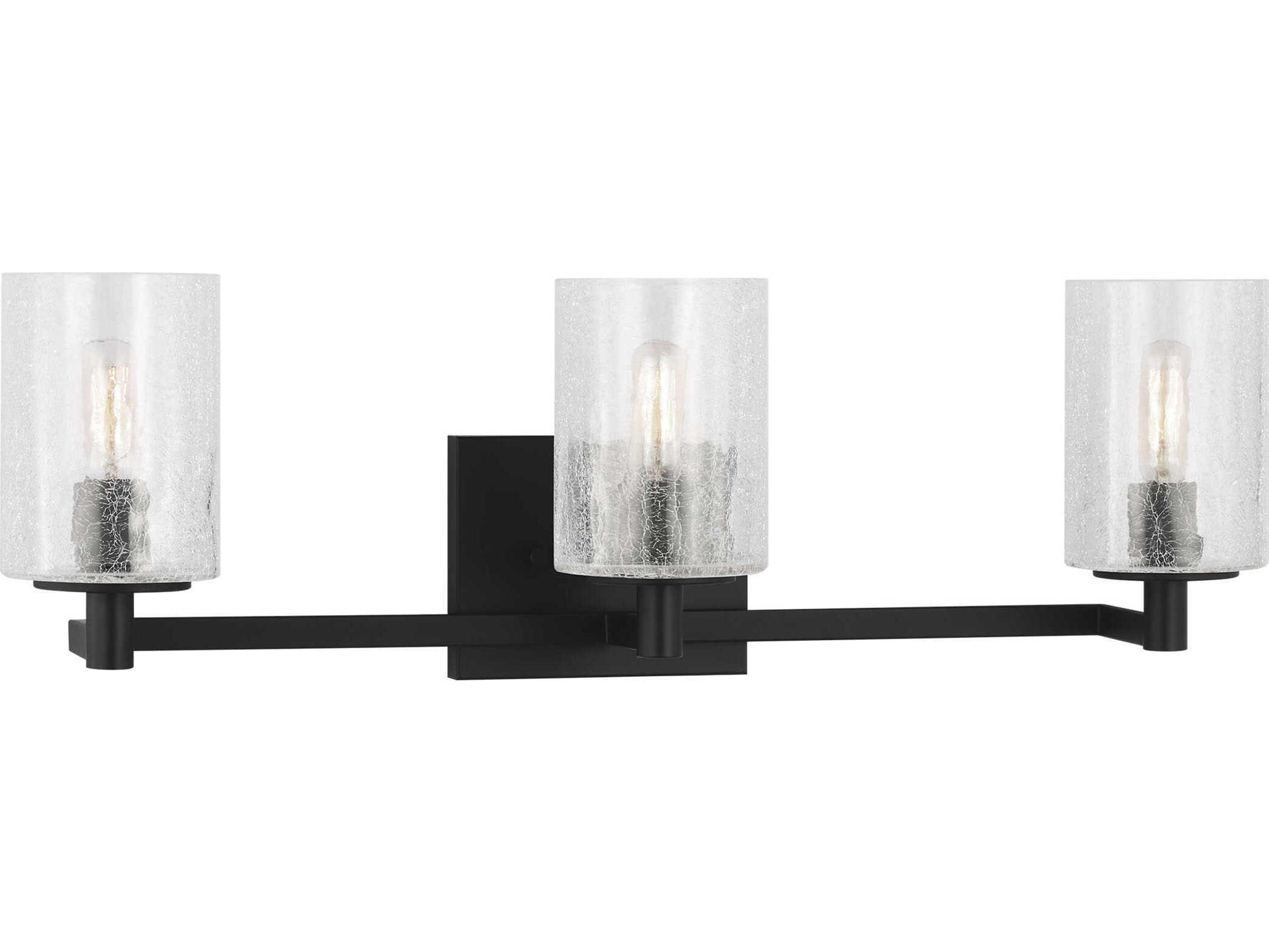 Generation Lighting Parker 3-Light Midnight Black Vanity Light