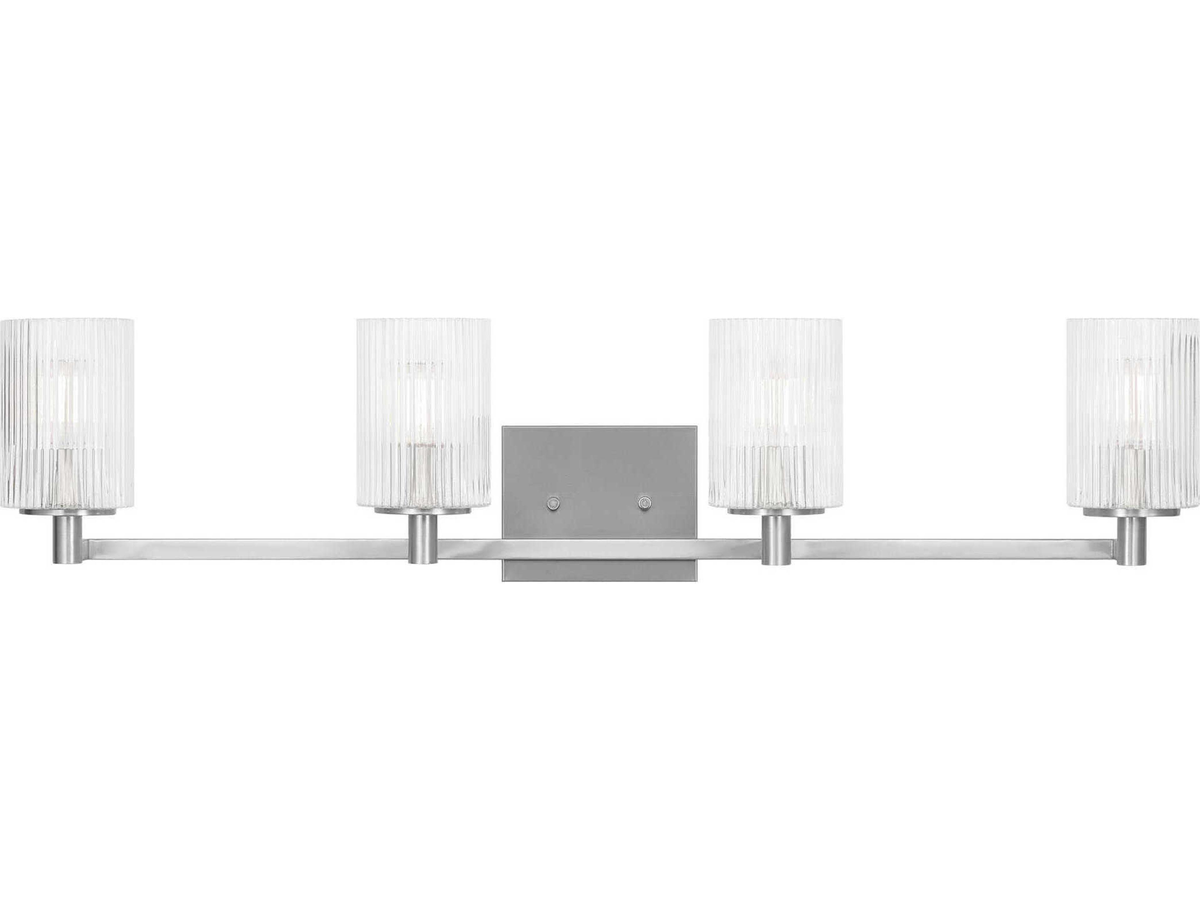 Generation Lighting Lando 4-Light Brushed Steel Vanity Light