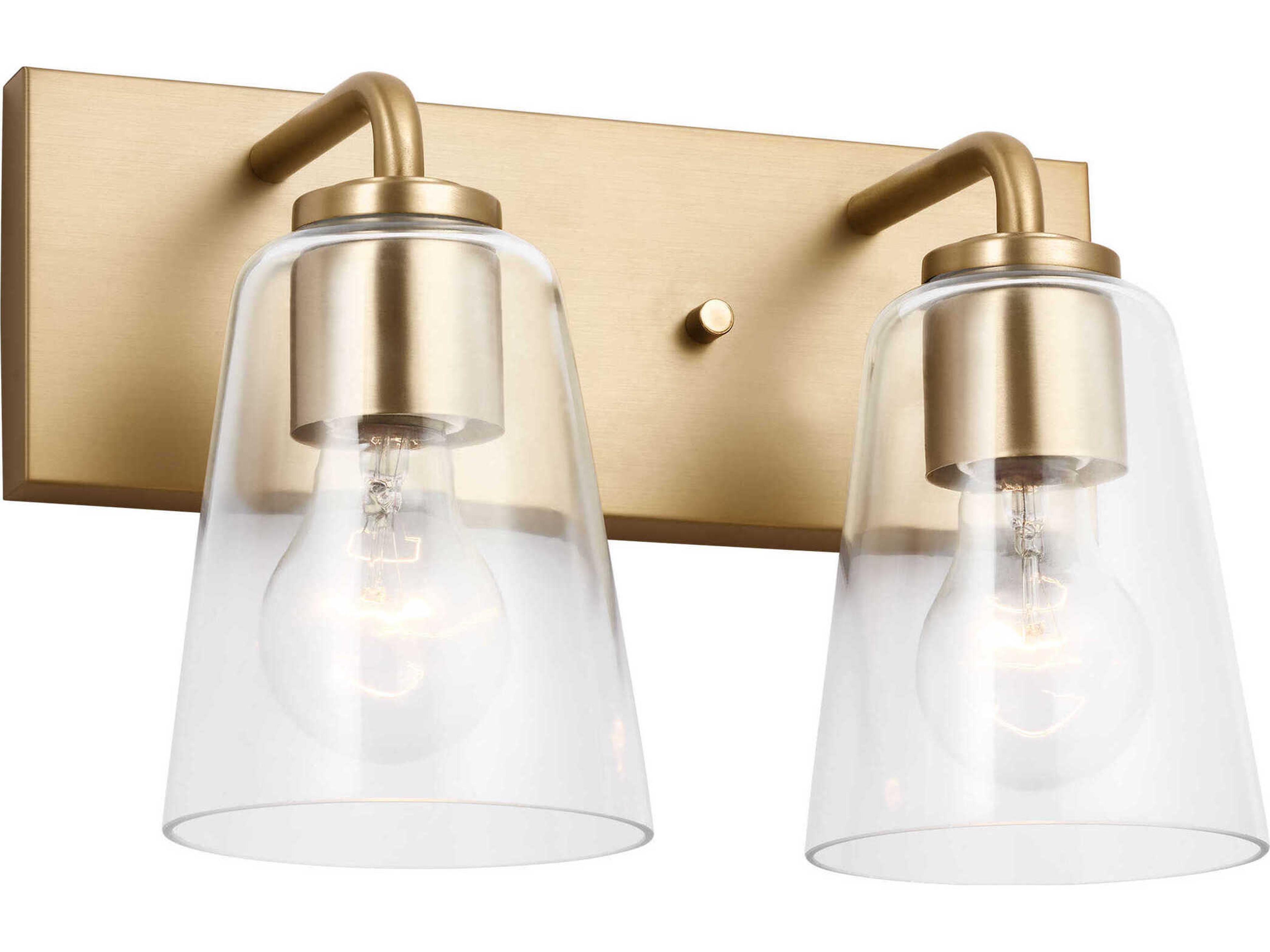 Generation Lighting Miles 2-Light Satin Brass Vanity Light