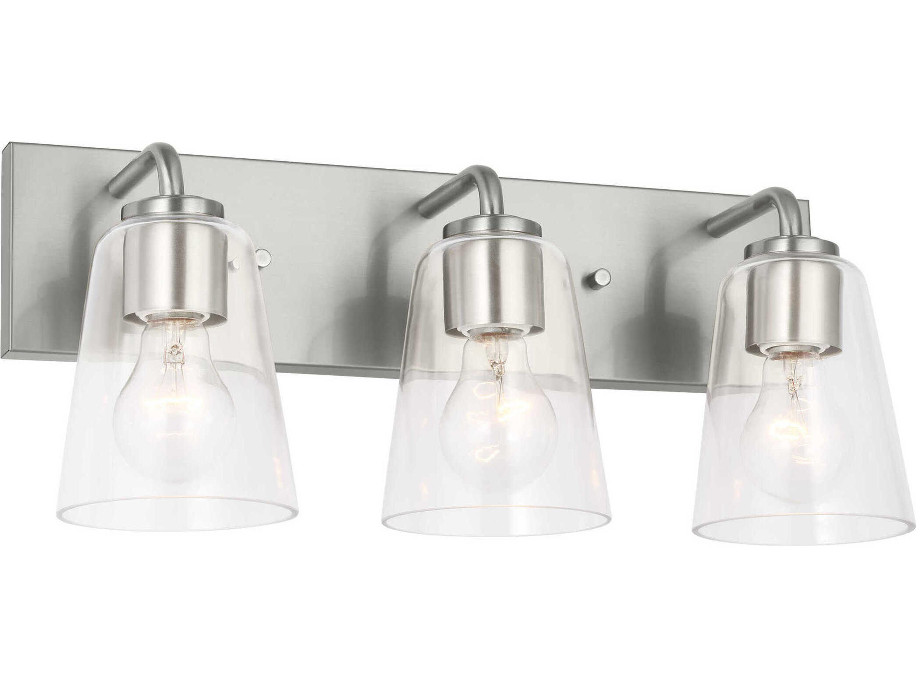 Generation Lighting Miles 3-Light Brushed Nickel Vanity Light