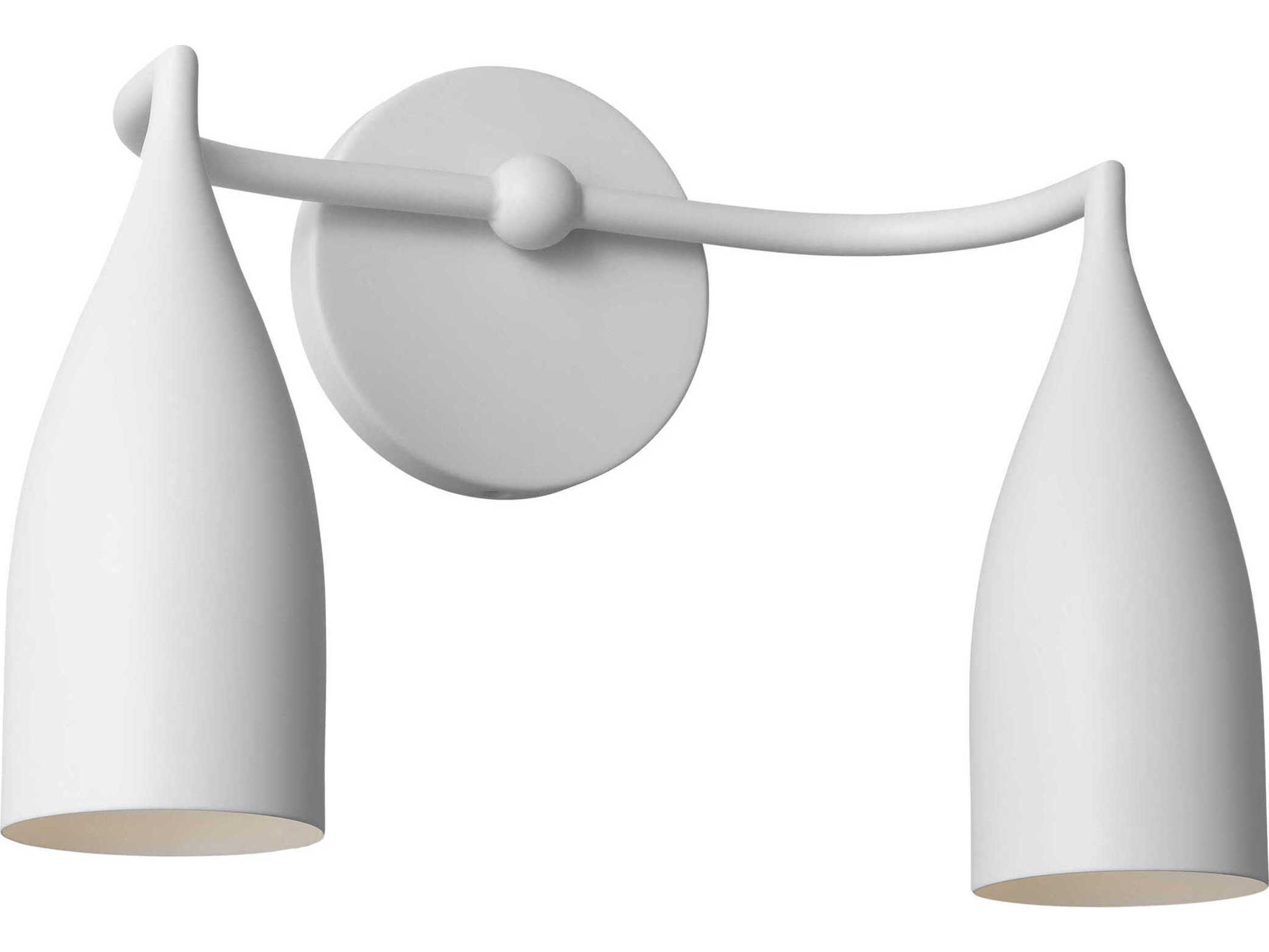 Generation Lighting Maya 2-Light Matte White Vanity Light