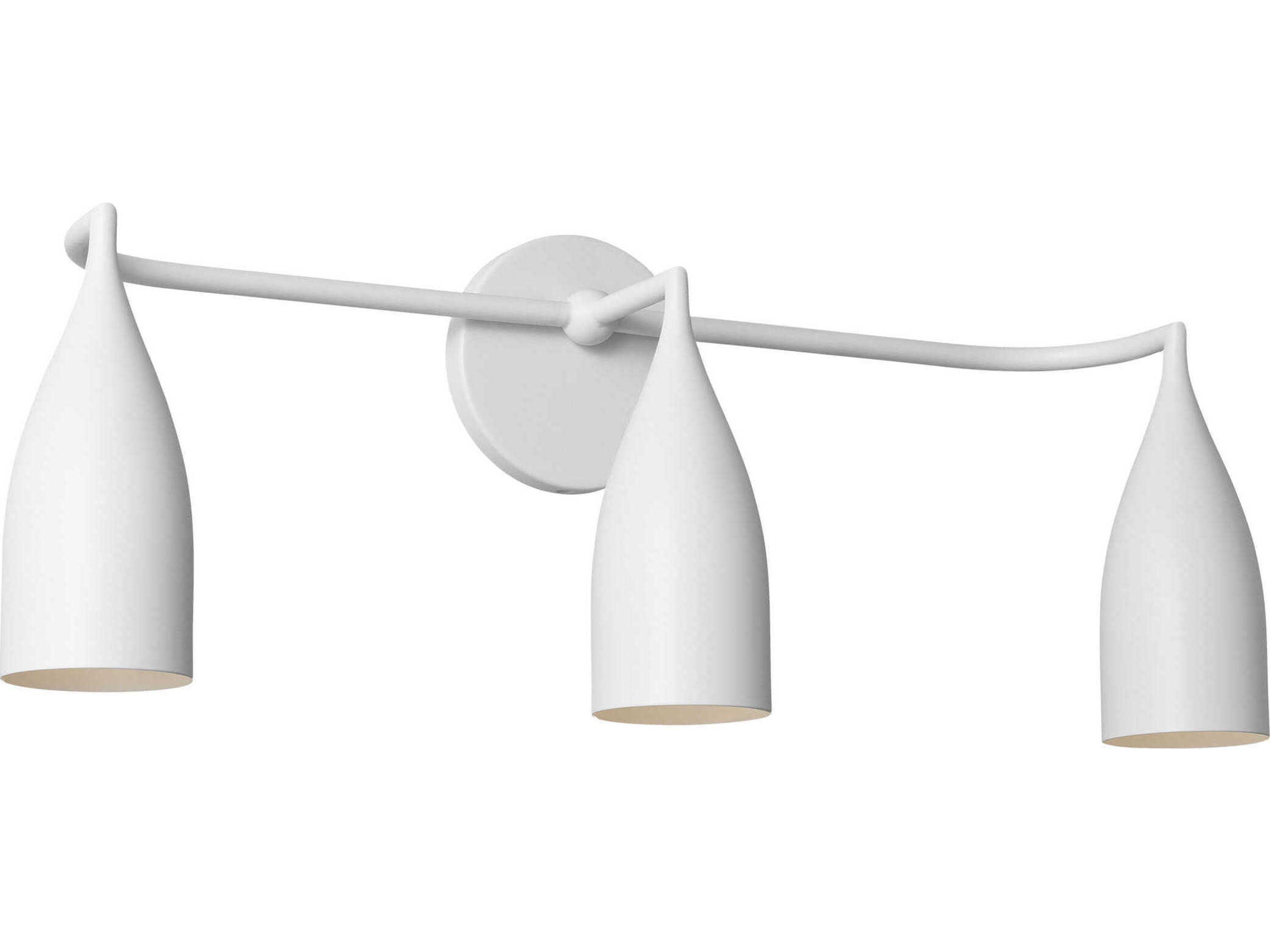 Generation Lighting Maya 3-Light Matte White Vanity Light