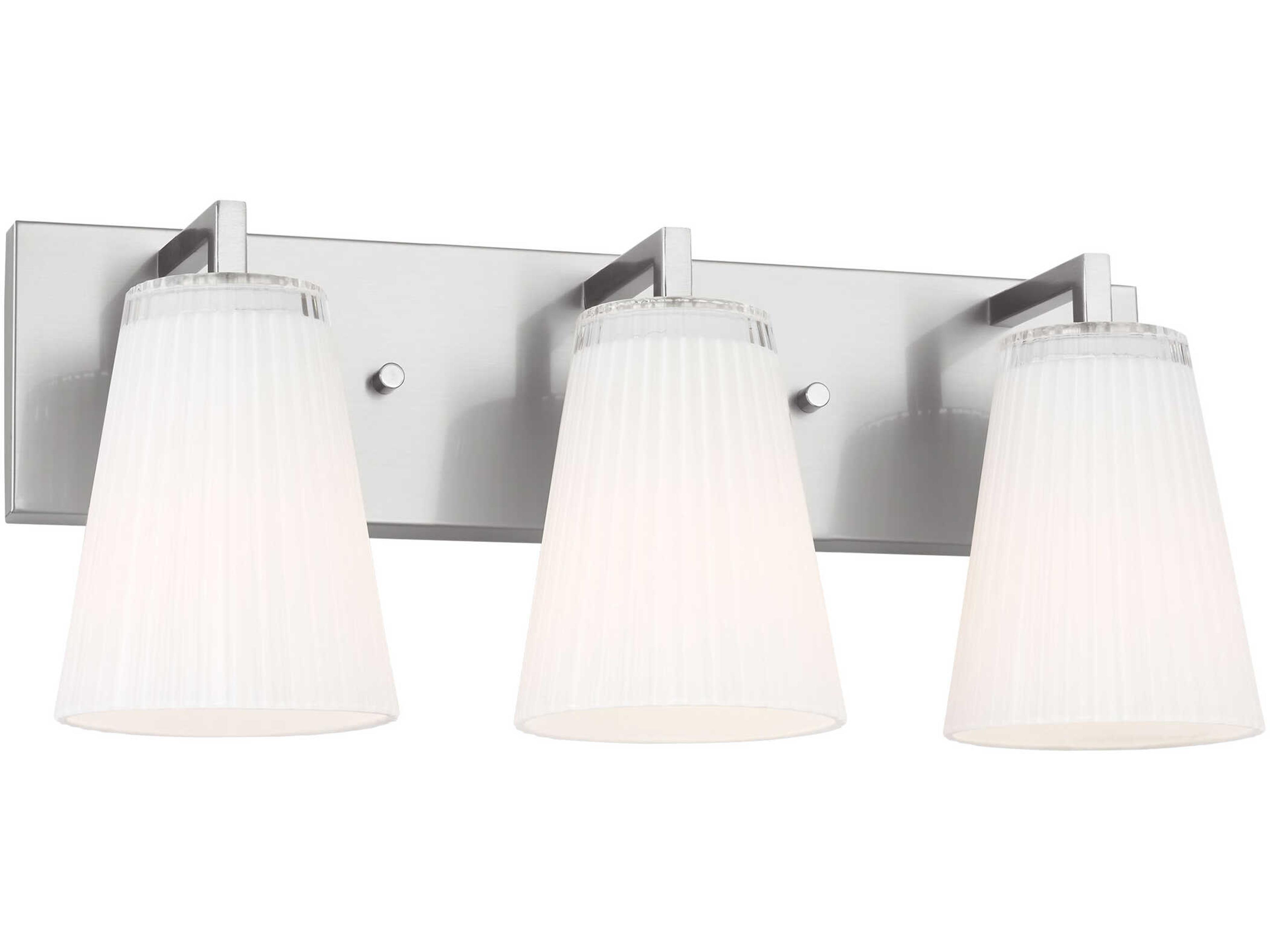 Generation Lighting Upson 3-Light Brushed Nickel Vanity Light