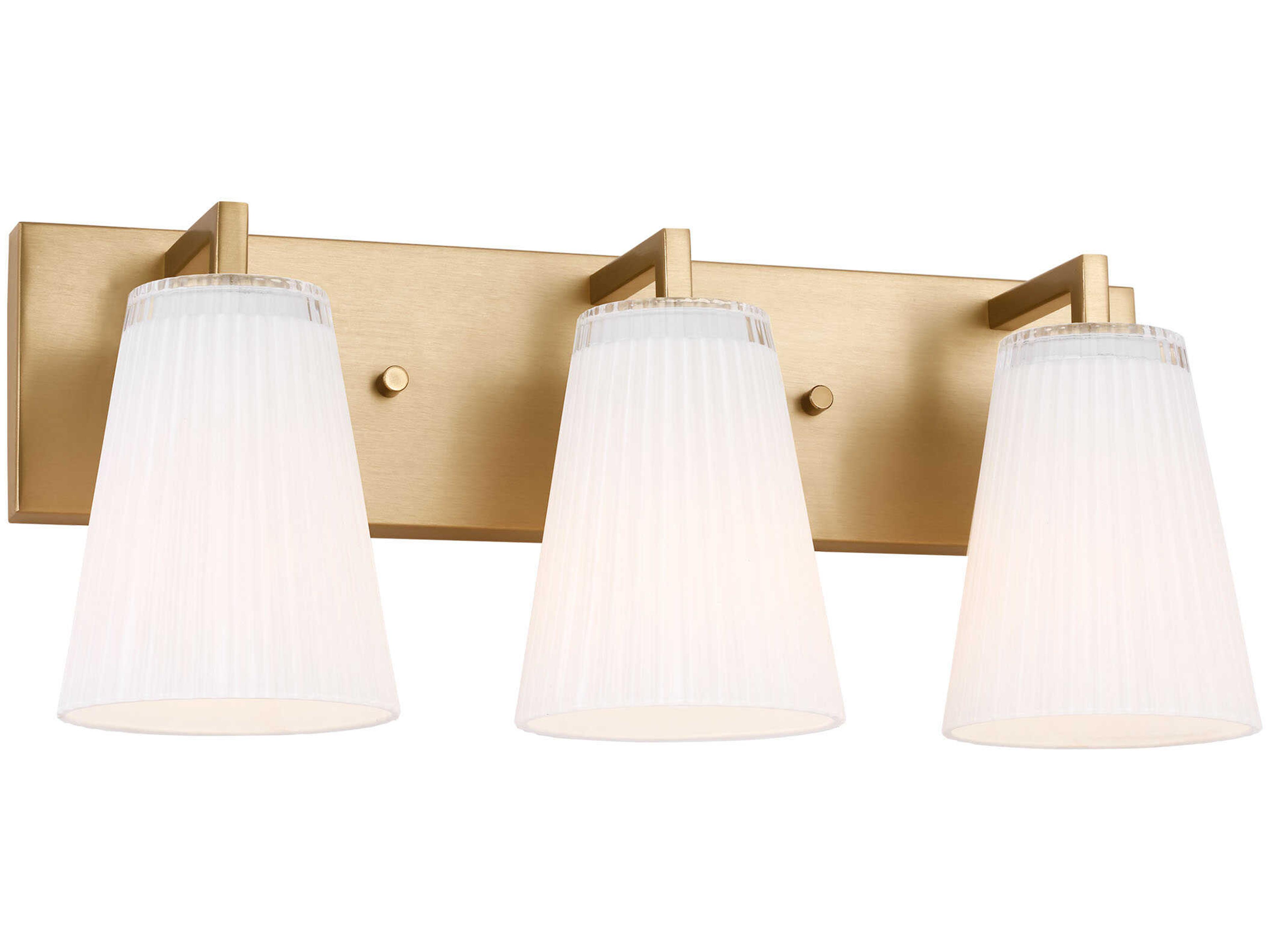 Generation Lighting Upson 3-Light Satin Brass Vanity Light