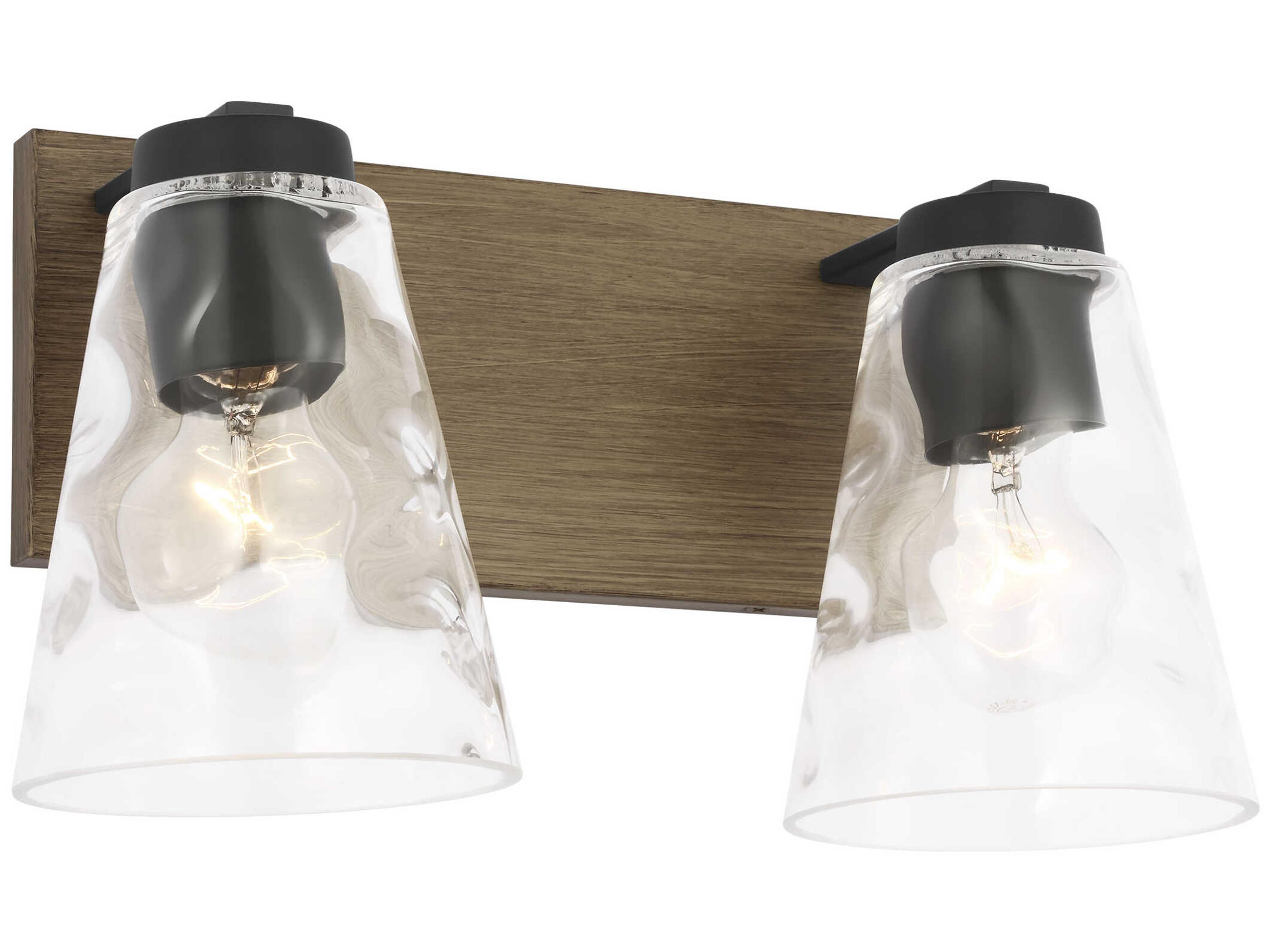 Generation Lighting Dunton 2-Light Midnight Black Brown Vanity Light