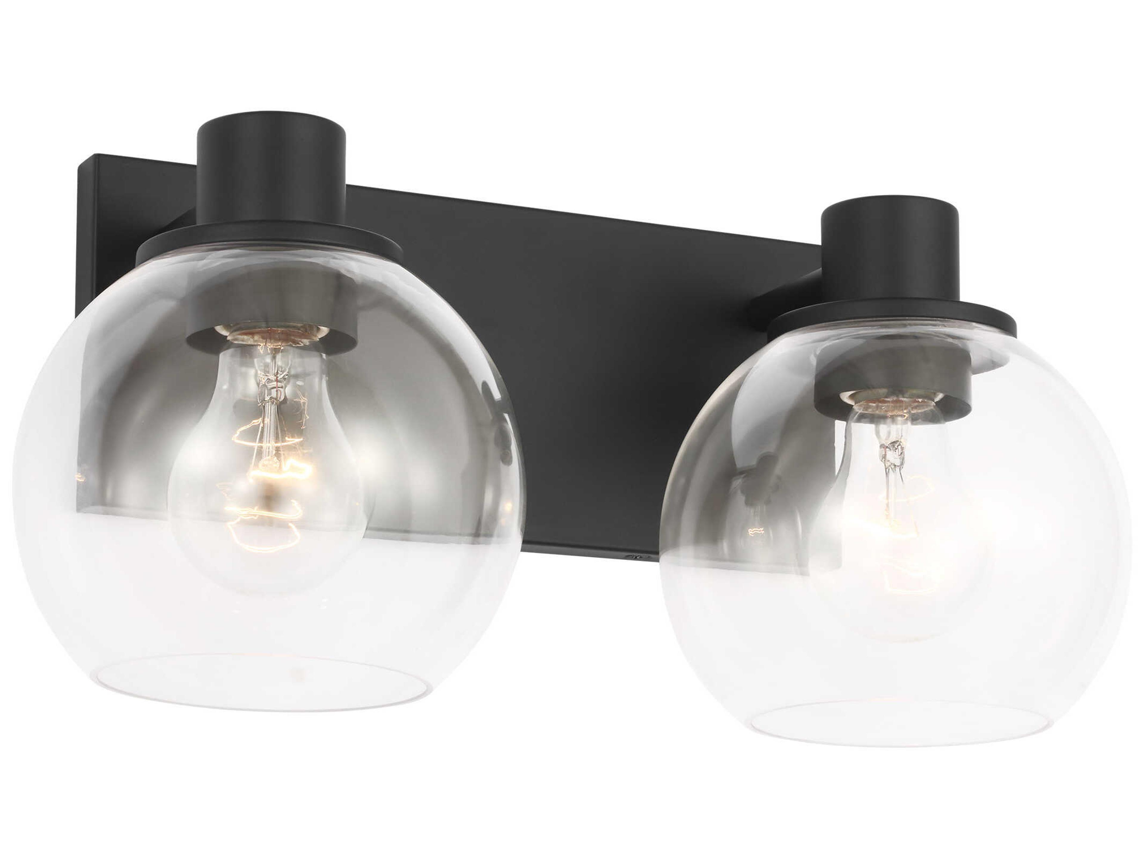 Generation Lighting Rito 2-Light Midnight Black Vanity Light