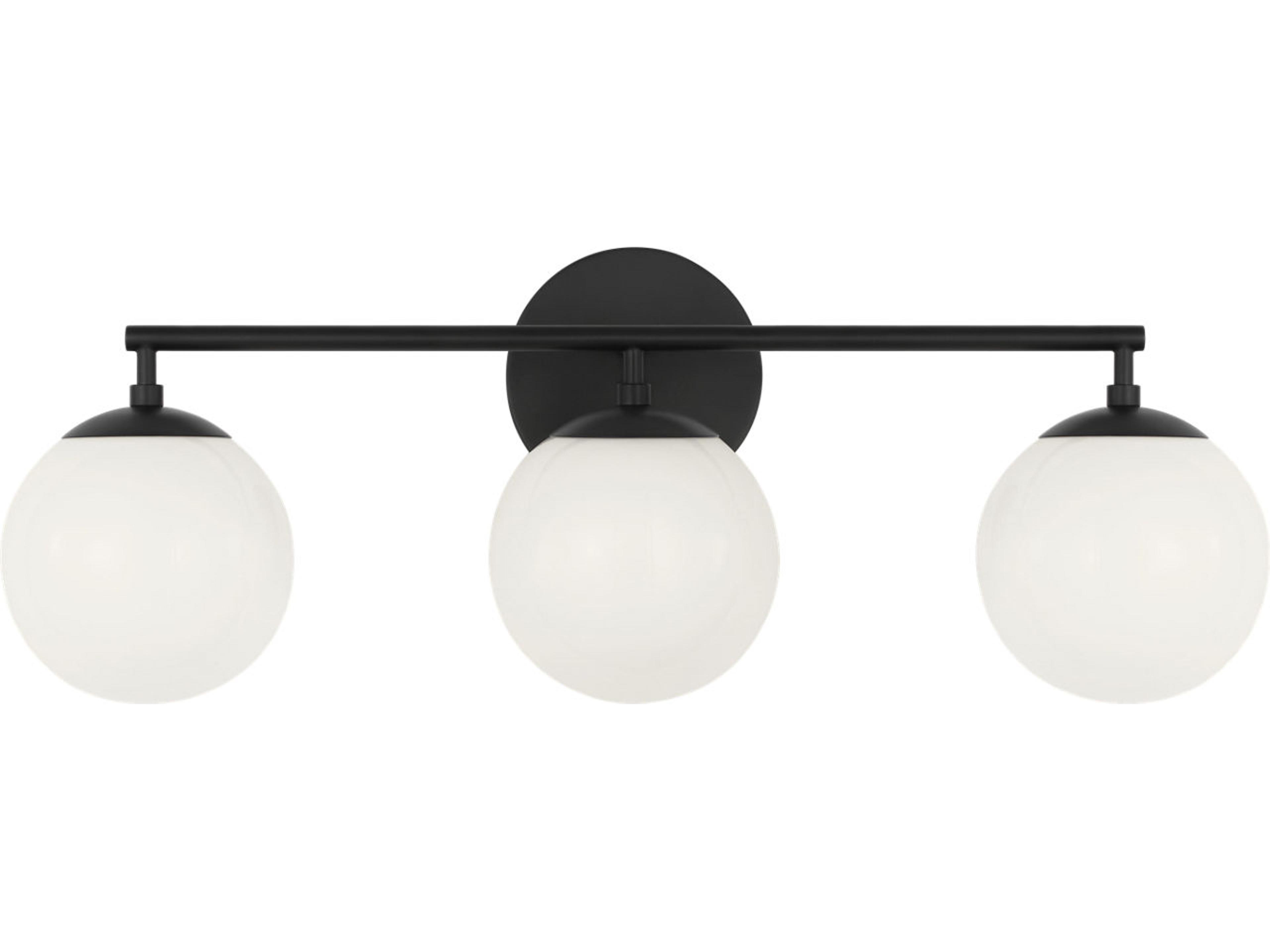 Generation Lighting Nube 3-Light Midnight Black Vanity Light