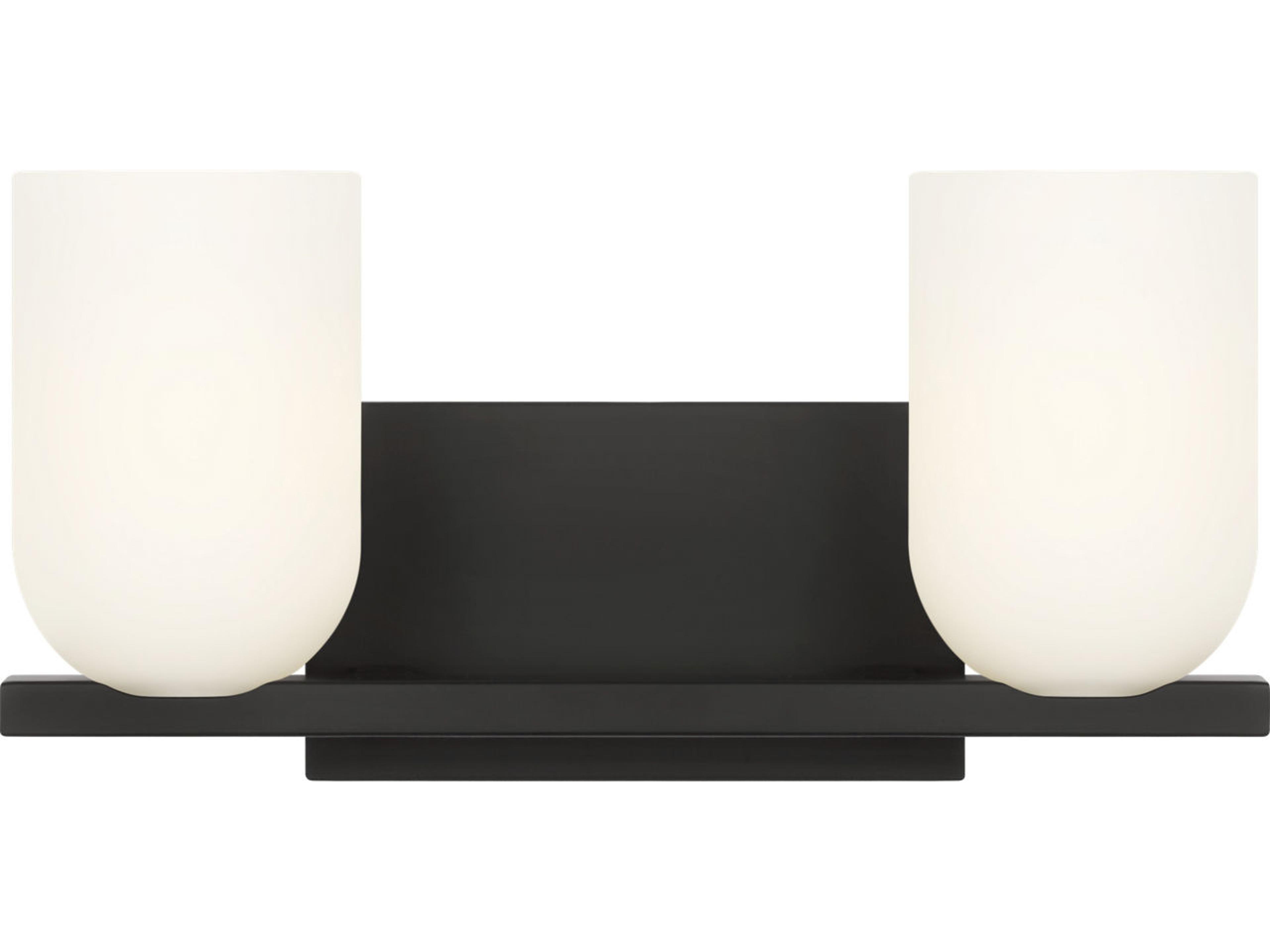 Generation Lighting Neblina 2-Light Midnight Black Vanity Light