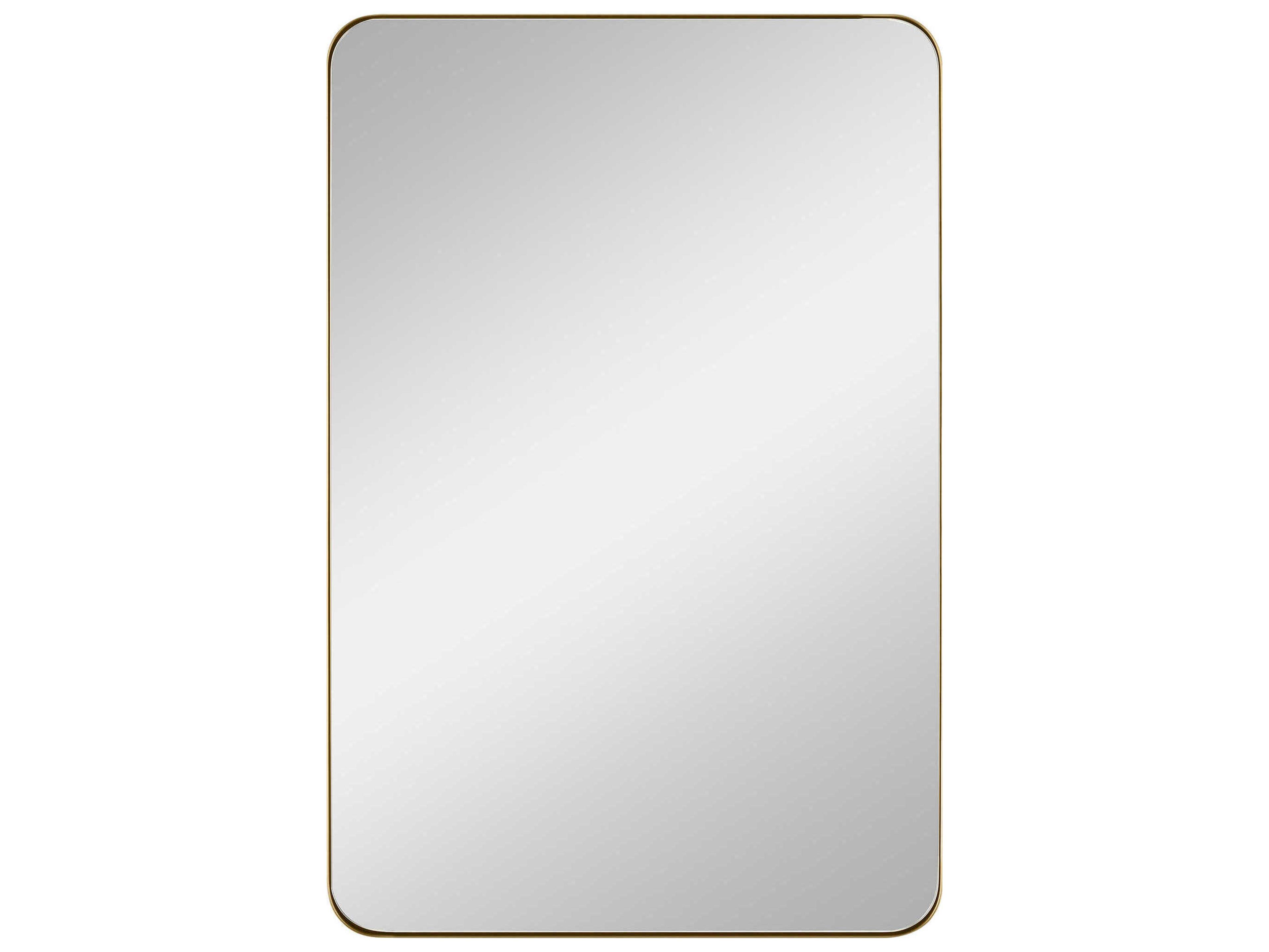 Generation Lighting Planer Burnished Brass Rectangular Wall Mirror