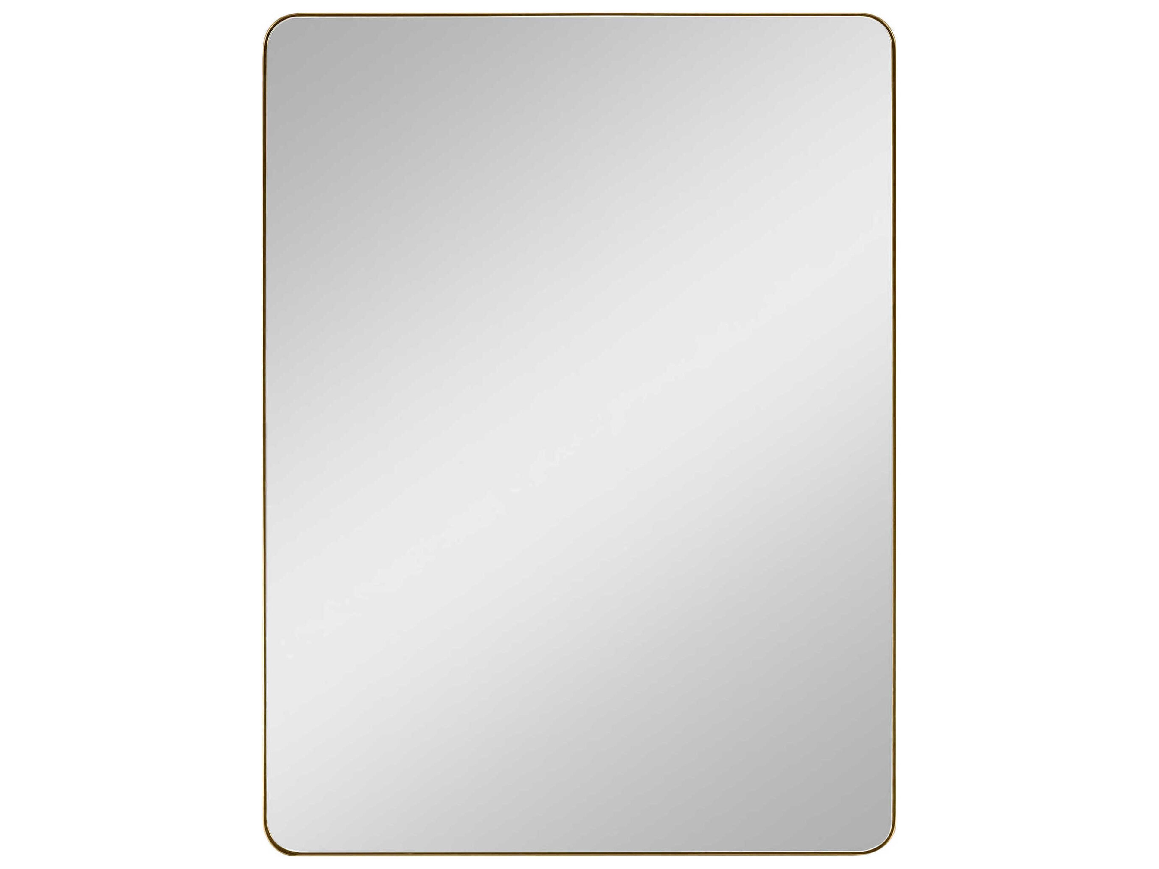 Generation Lighting Planer Burnished Brass Rectangular Wall Mirror