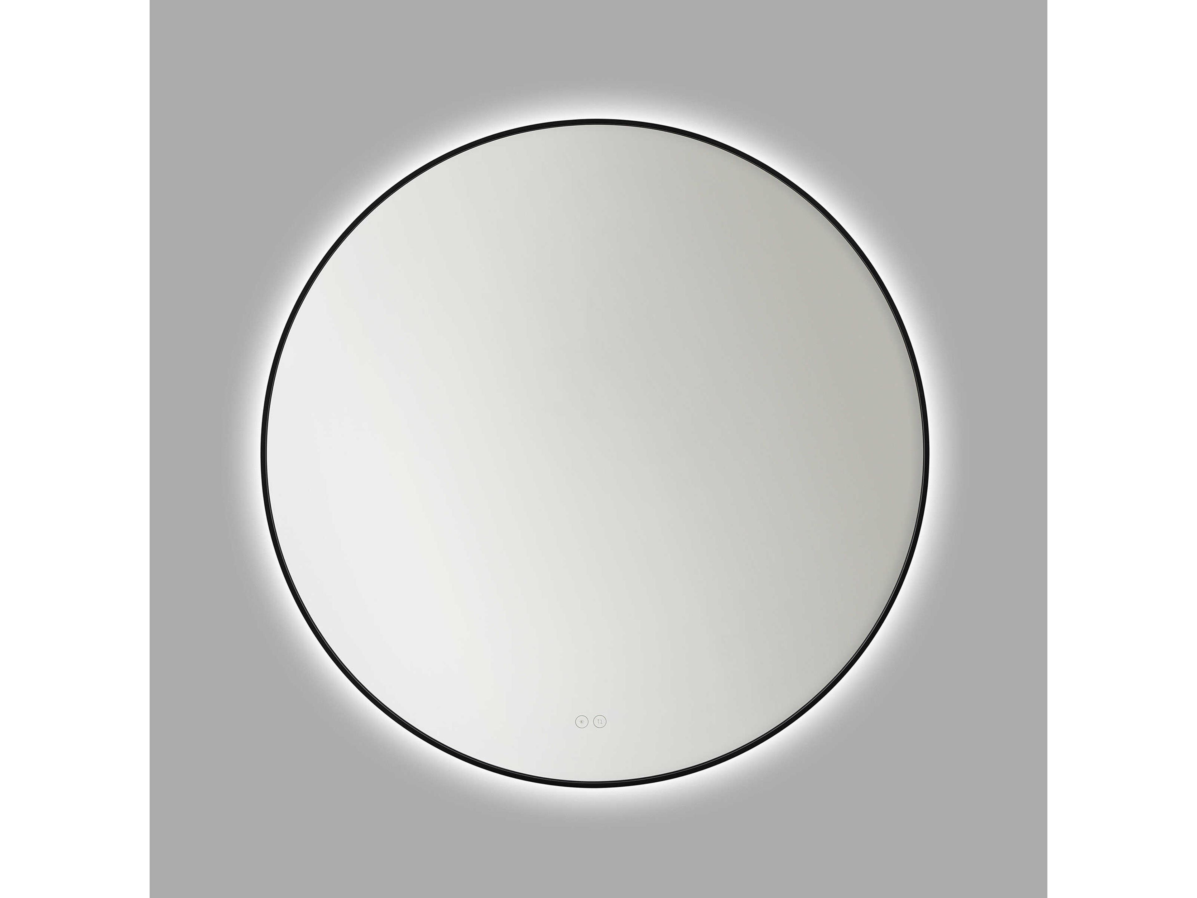 Generation Lighting Cadre Midnight Black Round Wall Mirror