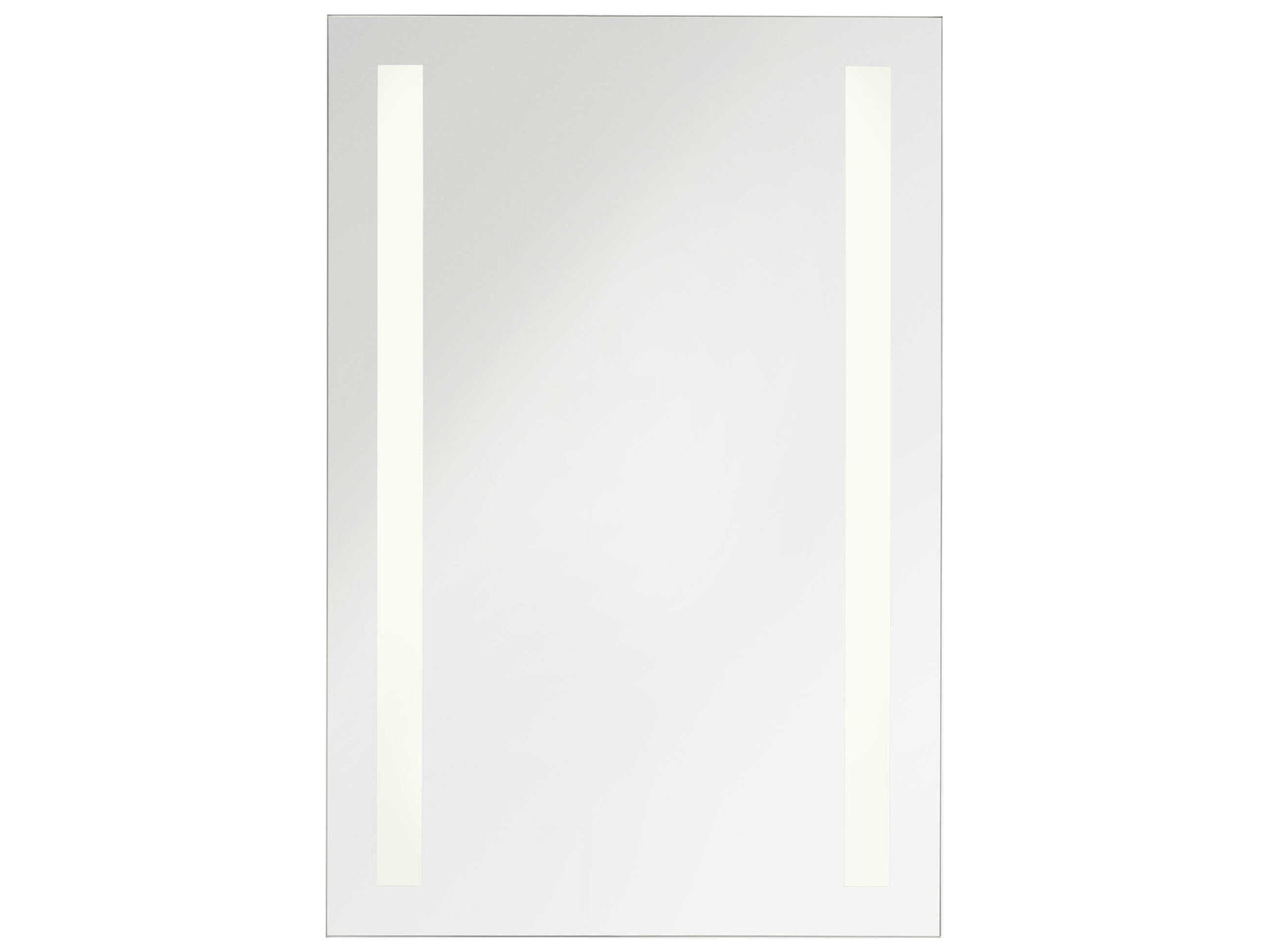 Generation Lighting Lustro Might Bright White Rectangular Wall Mirror