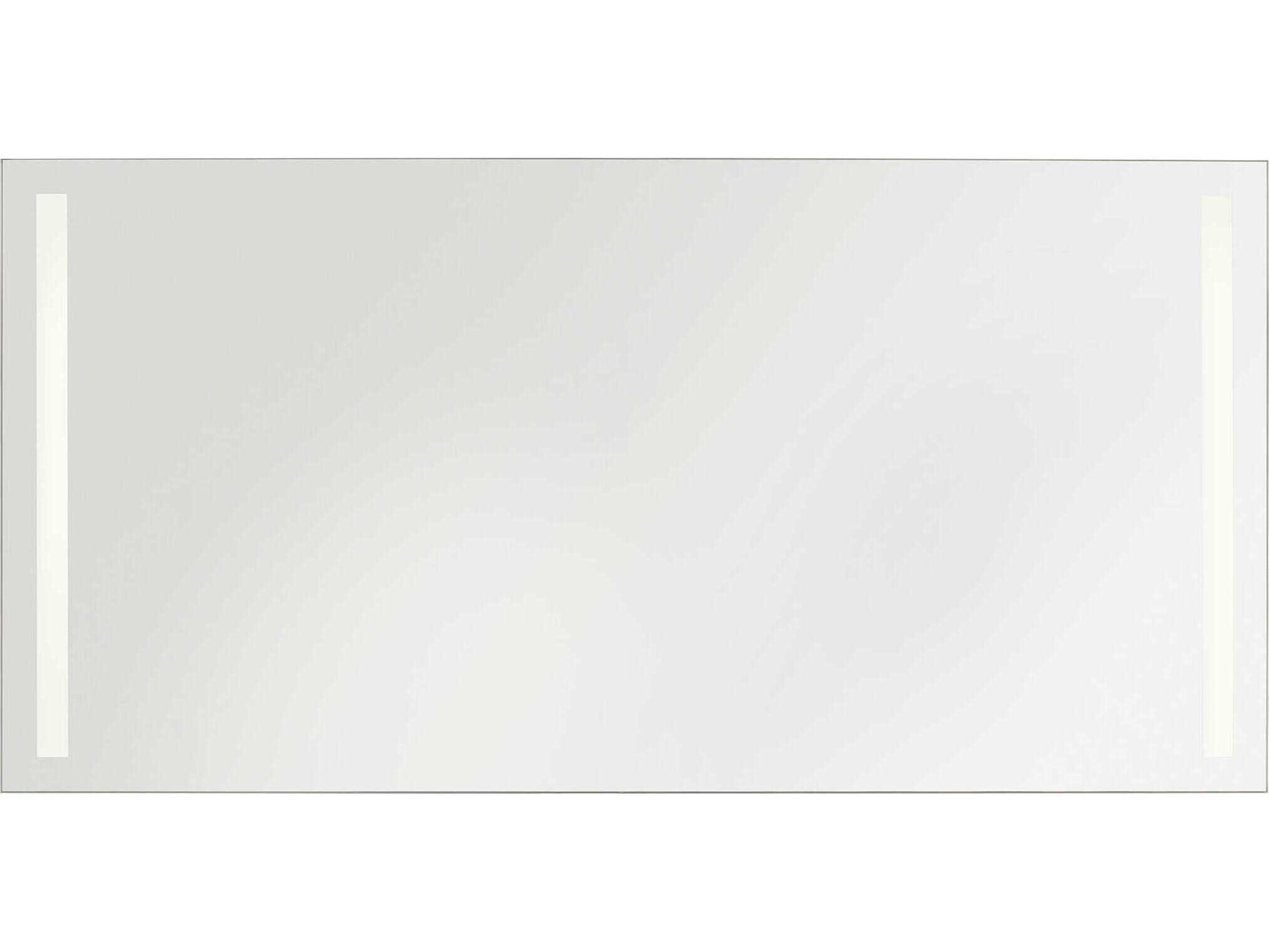 Generation Lighting Lustro Might Bright White Rectangular Wall Mirror