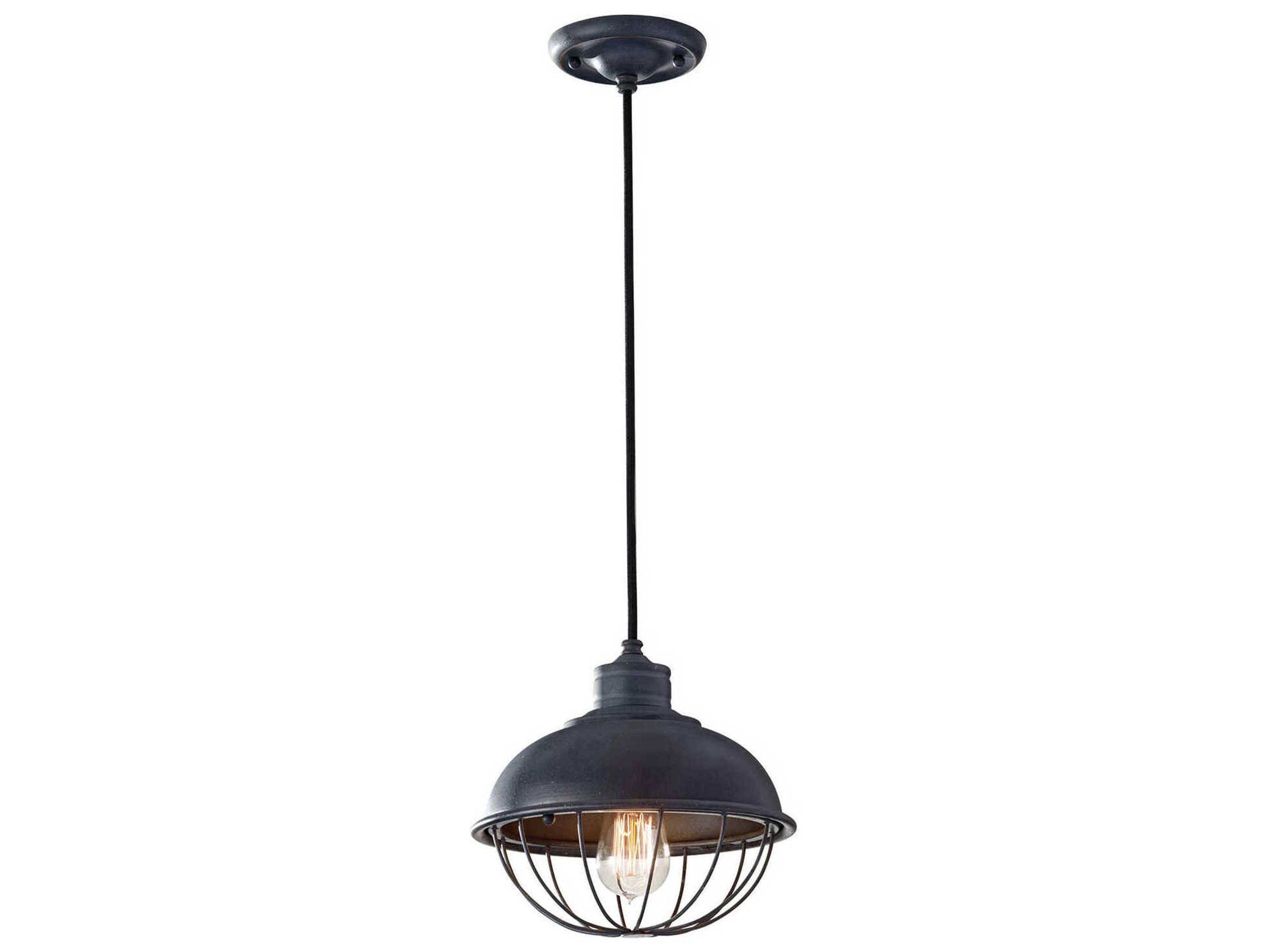 Generation Lighting Urban Renewal 1-Light Antique Forged Iron Black Mini Pendant