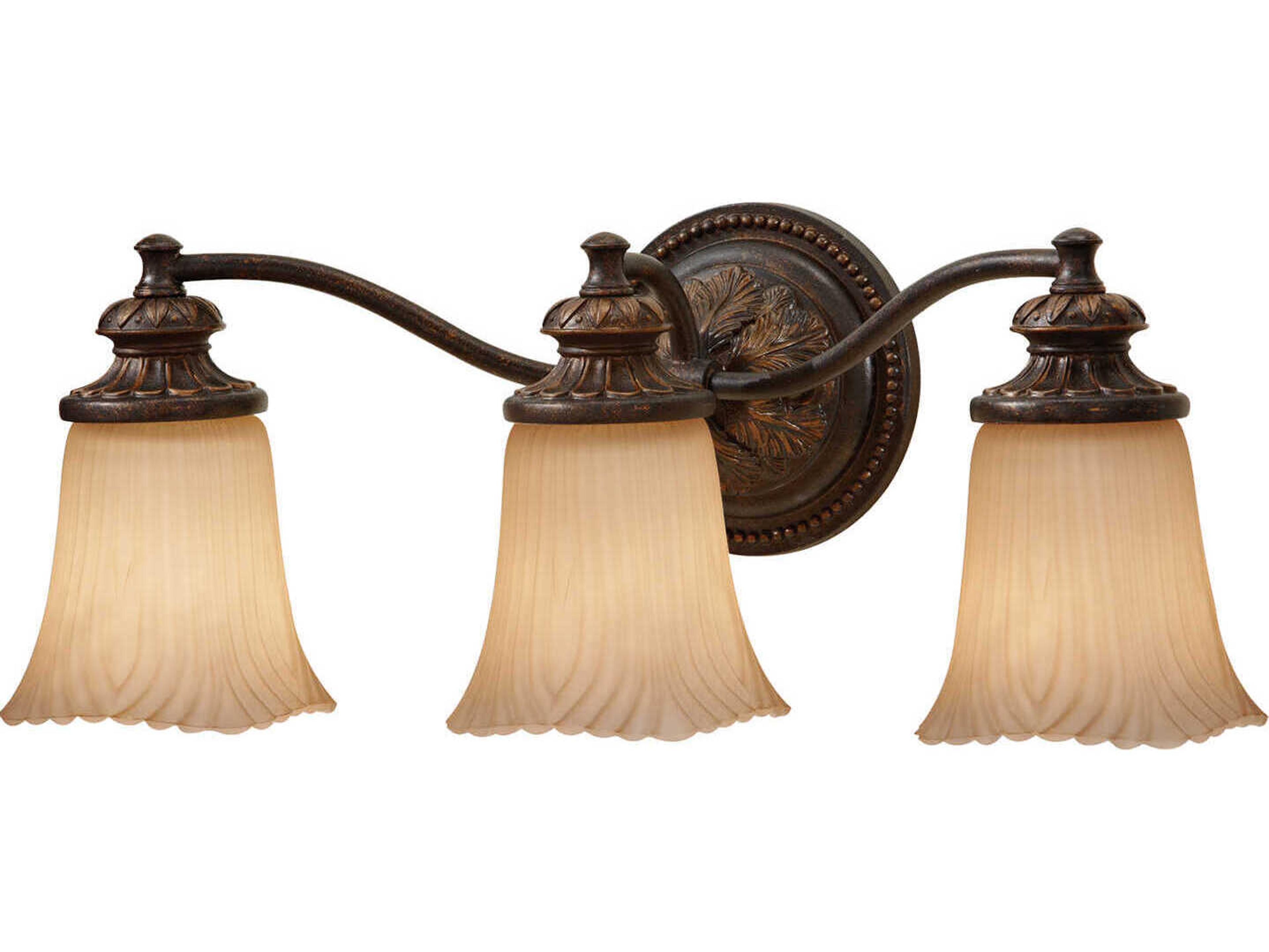 Generation Lighting Emma 3-Light Grecian Bronze Glass Vanity Light
