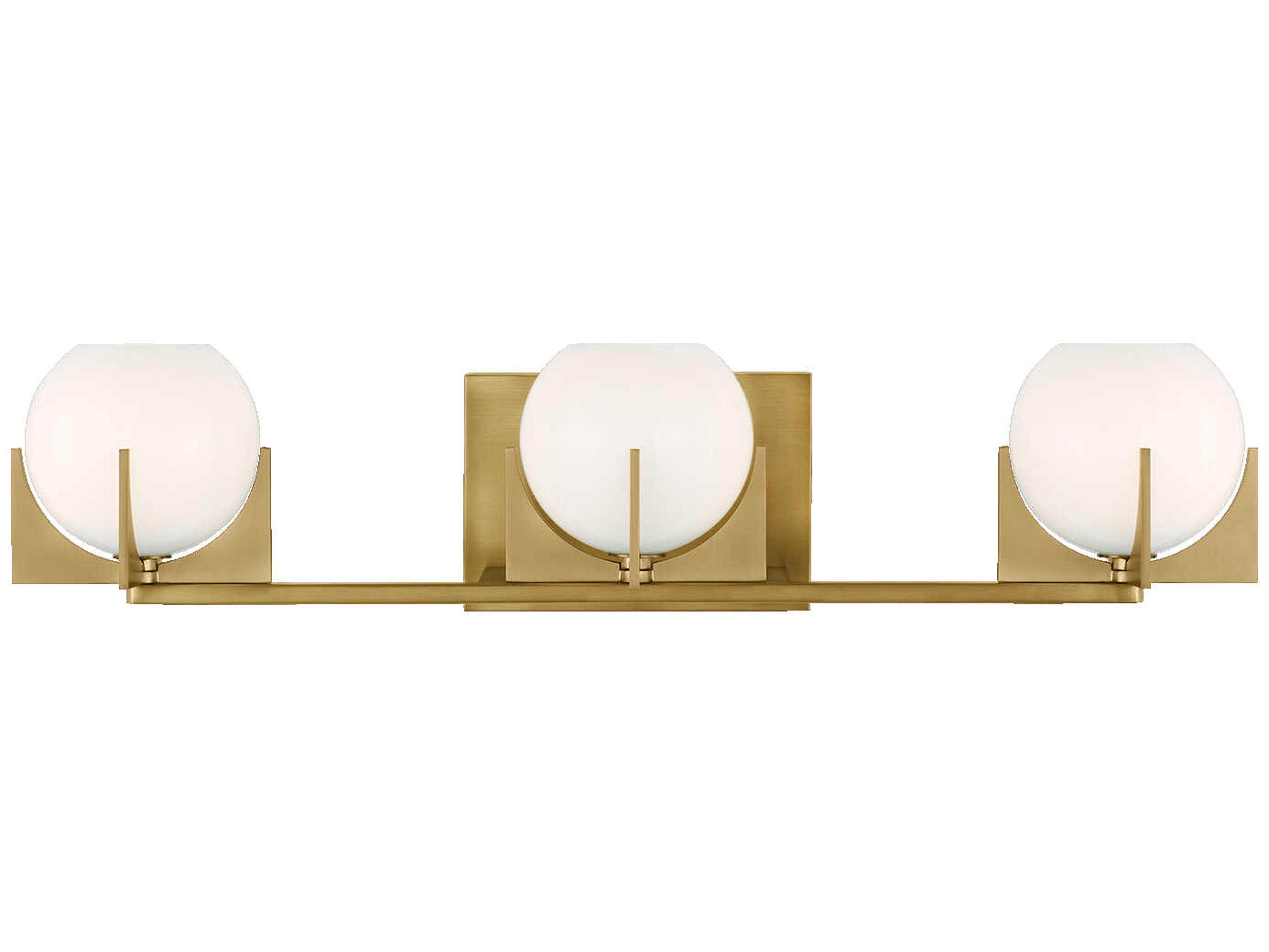 Generation Lighting Abbott 3-Light Burnished Brass Glass LED Vanity Light