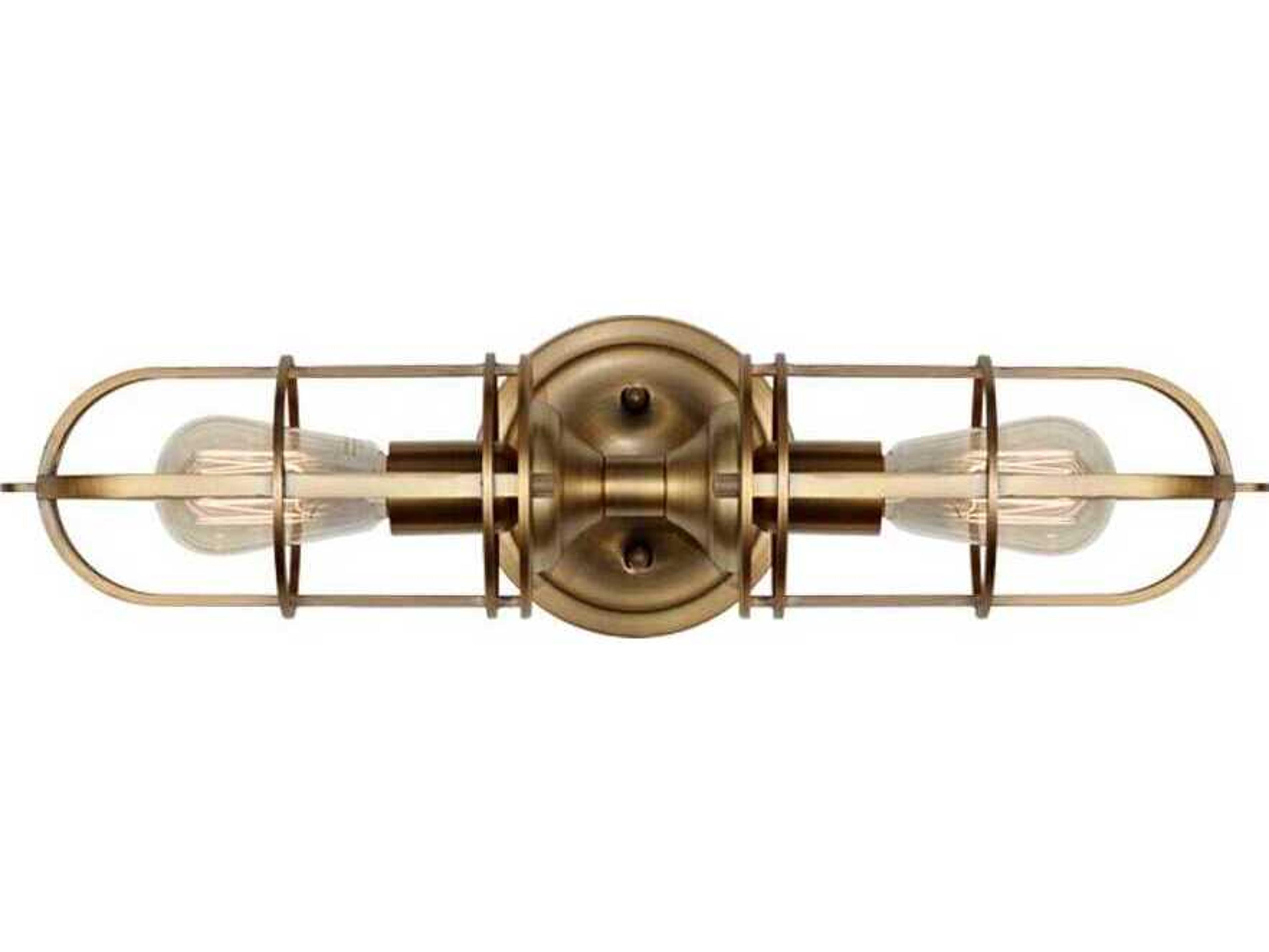 Generation Lighting Urban Renewal 2-Light Dark Antique Brass Vanity Light