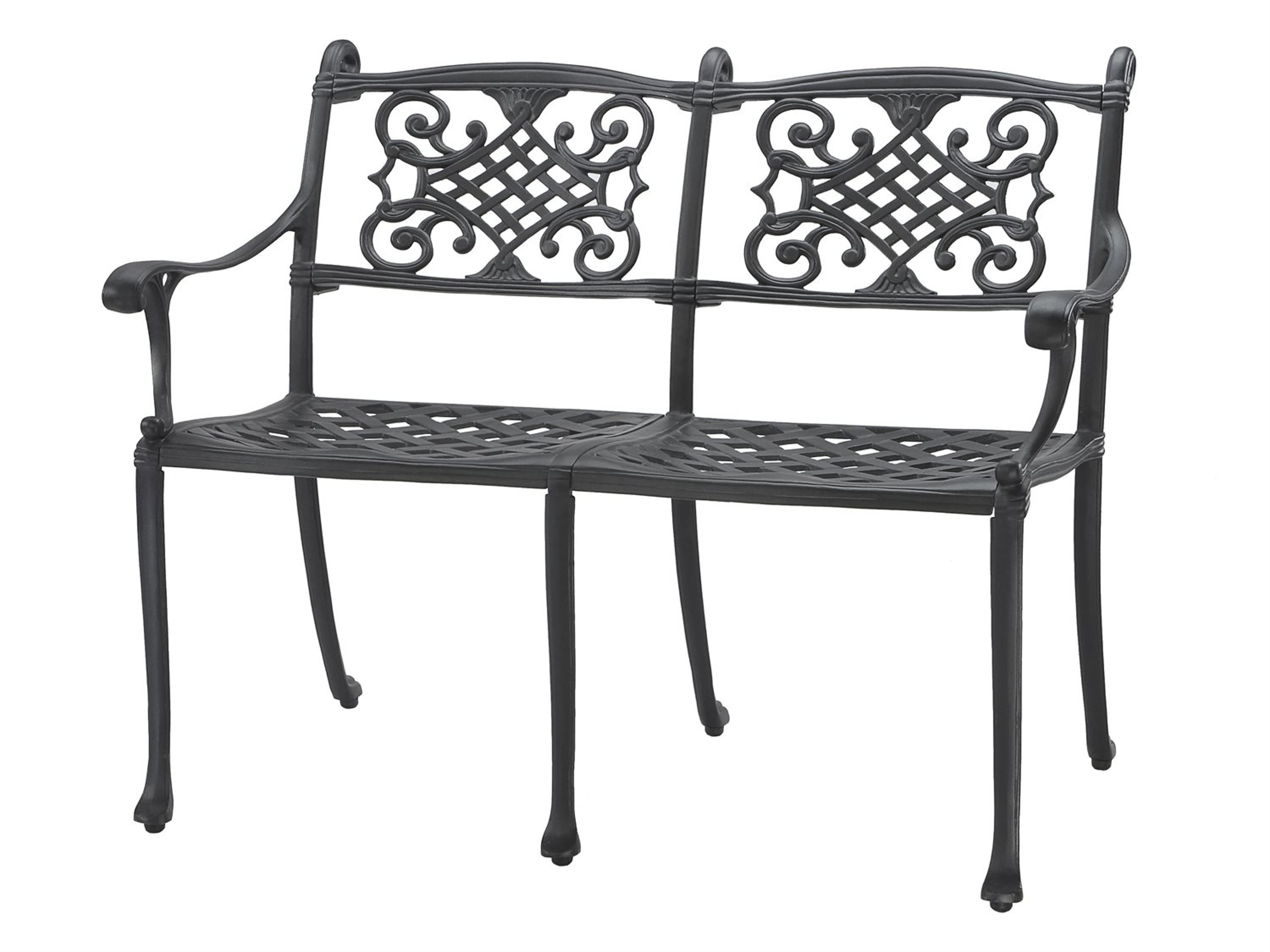 Gensun Michigan Cast Aluminum Patio Bench - Knock Down - No Cushion