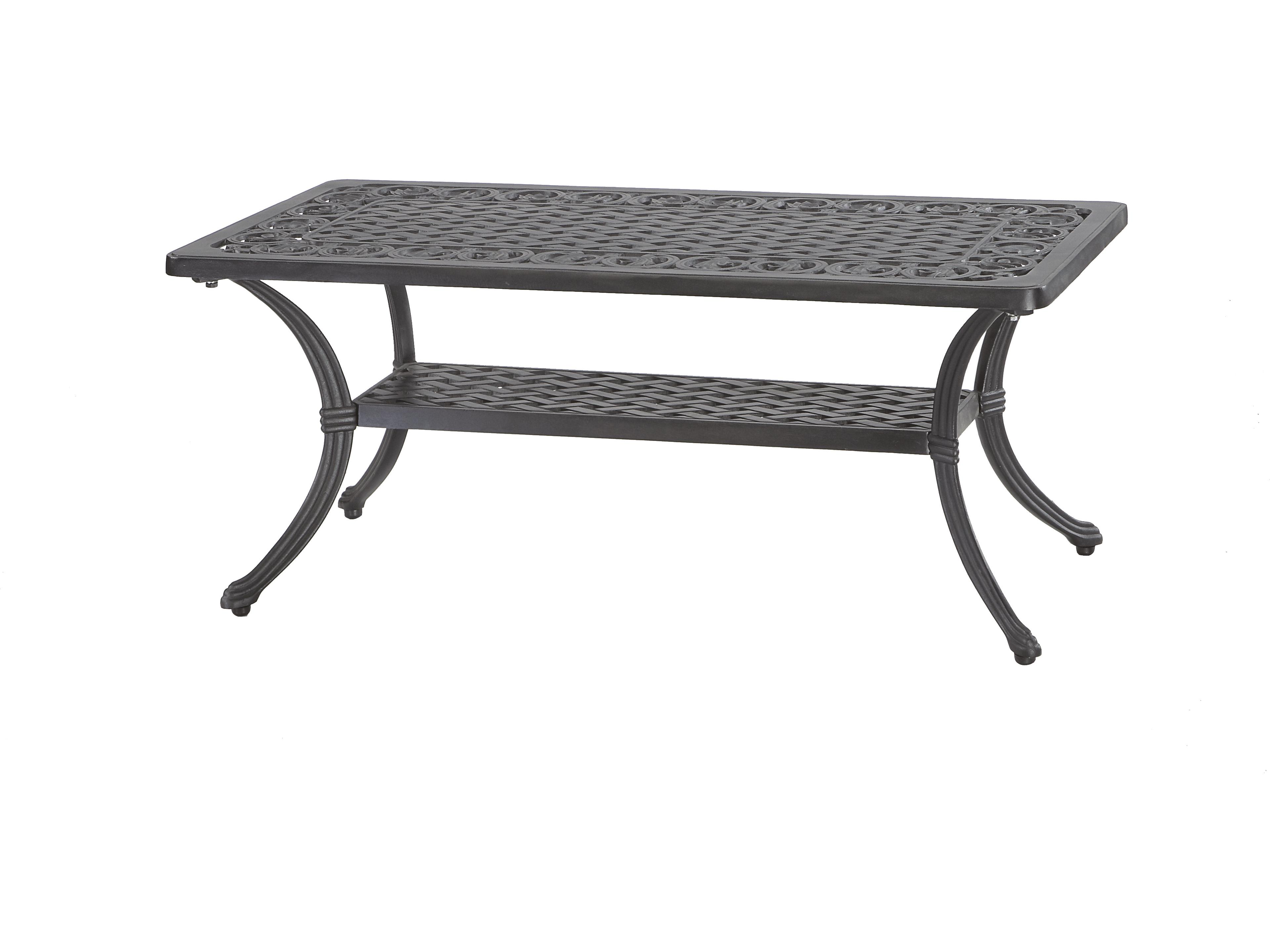 Gensun Michigan Cast Aluminum Rectangular Outdoor Coffee Table