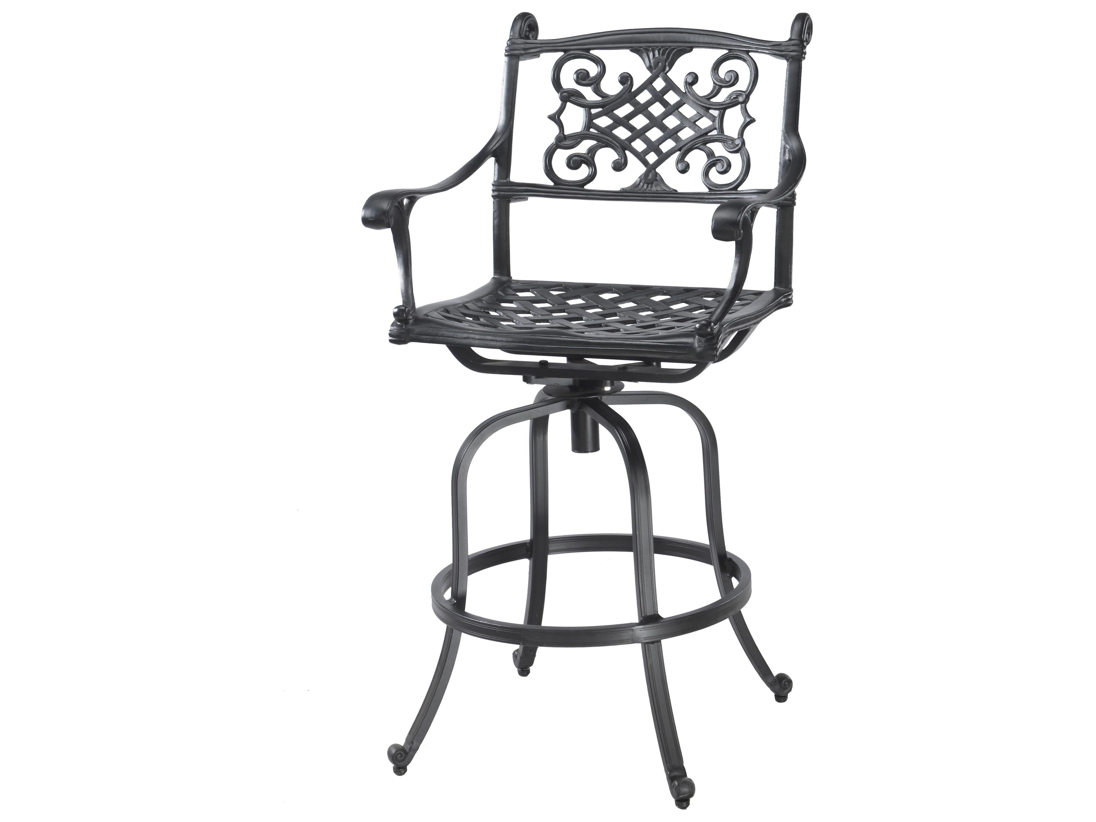 Gensun Michigan Cast Aluminum Swivel Patio Bar Stool - Welded