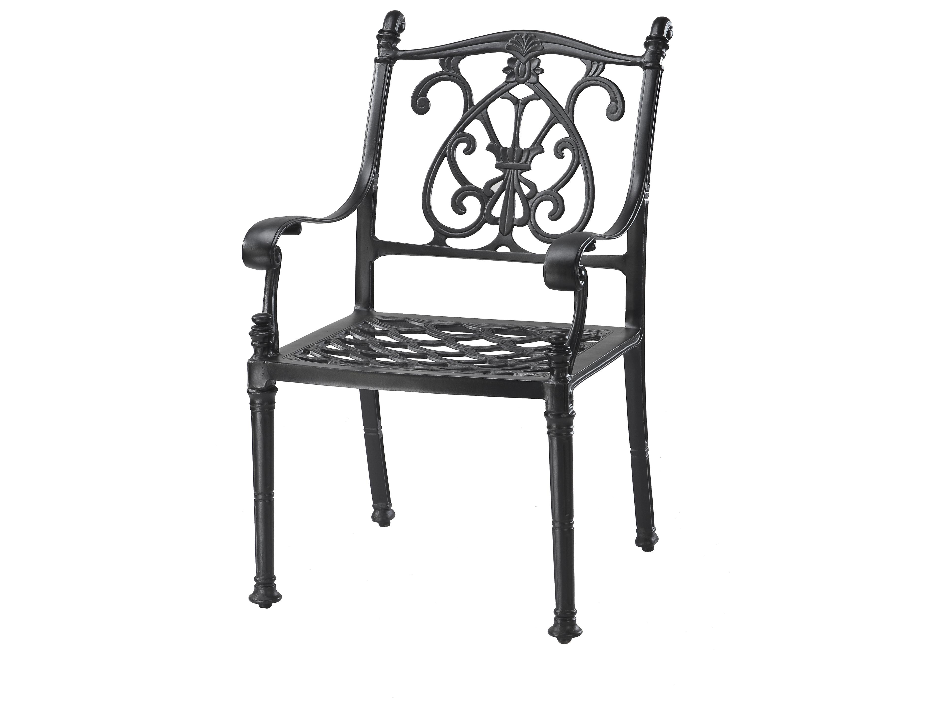Gensun Florence Cast Aluminum Outdoor Dining Arm Chair