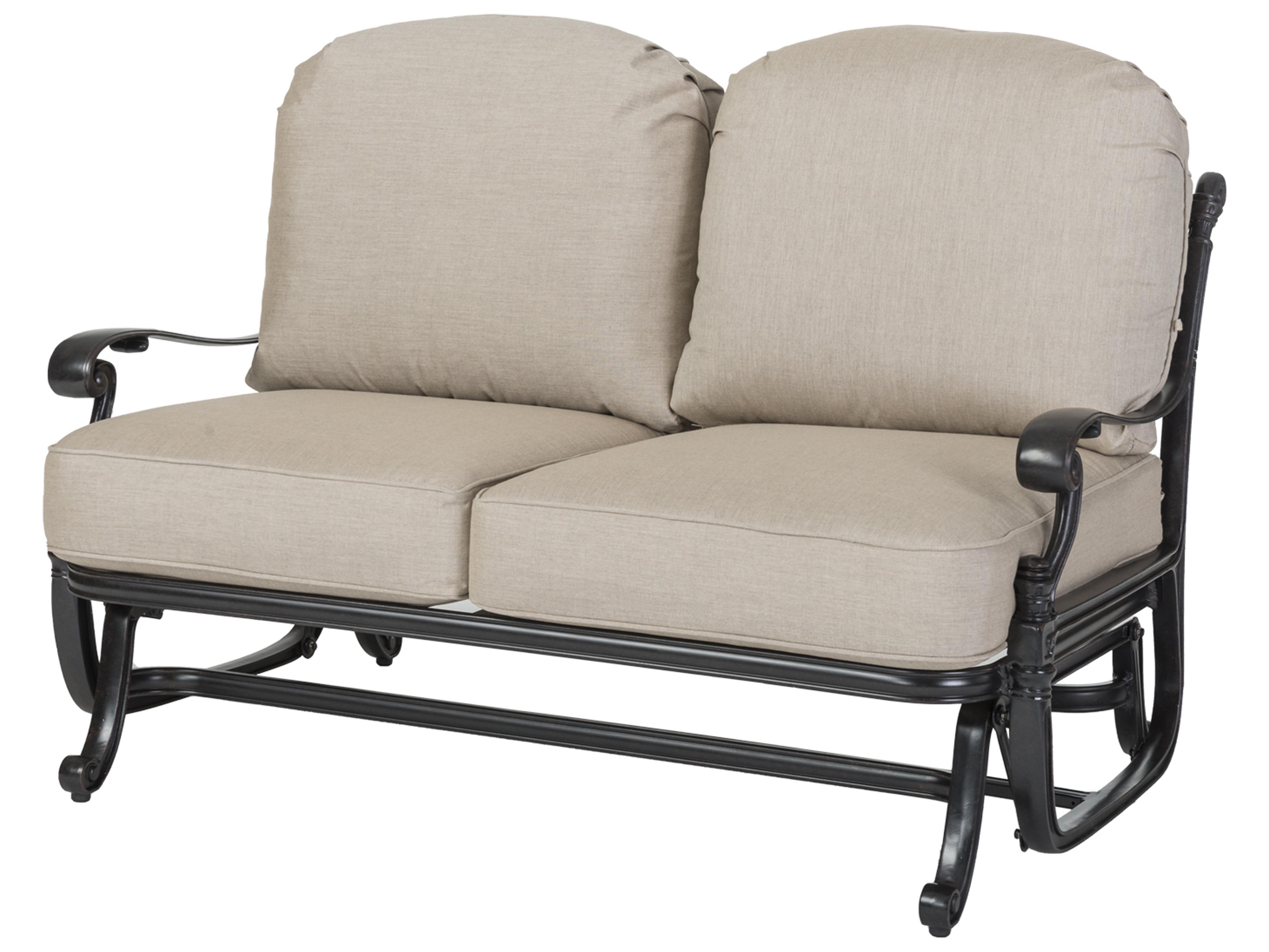 Gensun Florence Cast Aluminum Patio Loveseat Glider