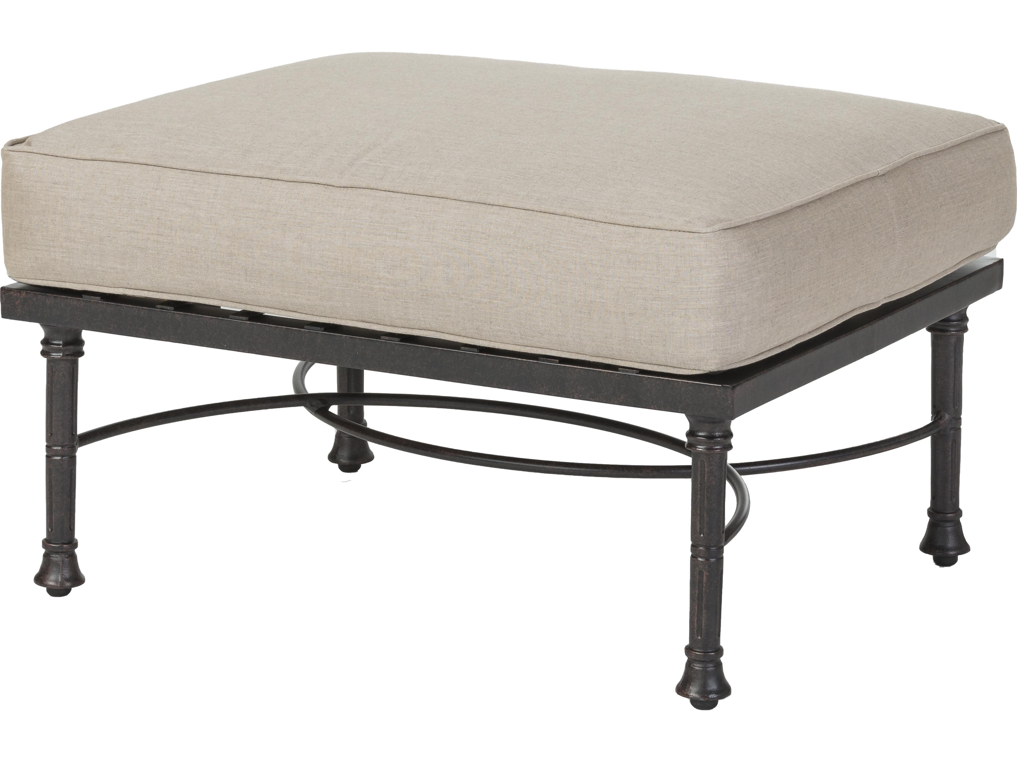 Gensun Florence Cast Aluminum Sectional Outdoor Patio Ottoman - No Cushion