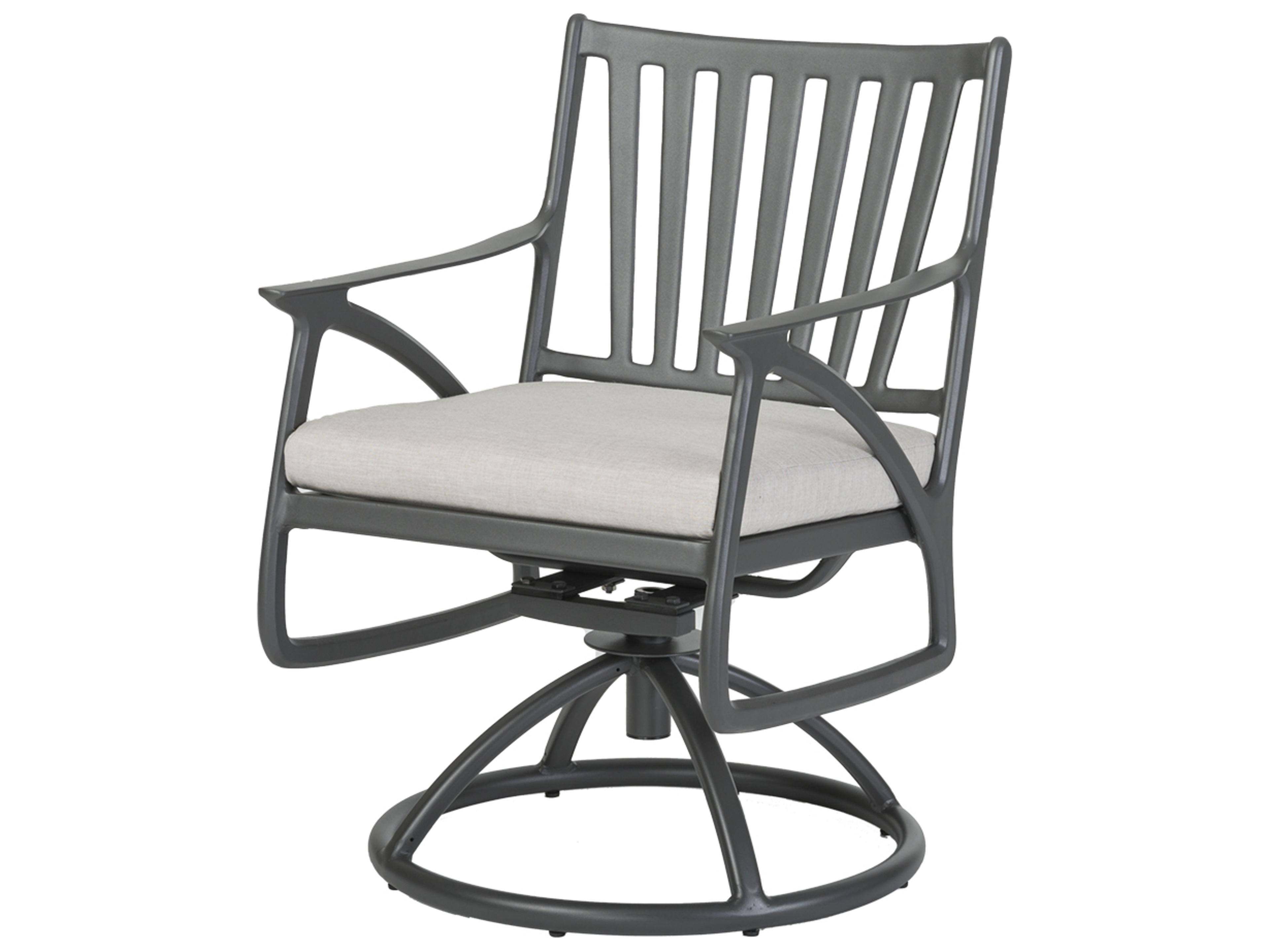 Gensun Amari Aluminum Carbon Swivel Rocker Outdoor Patio Dining Arm Chair