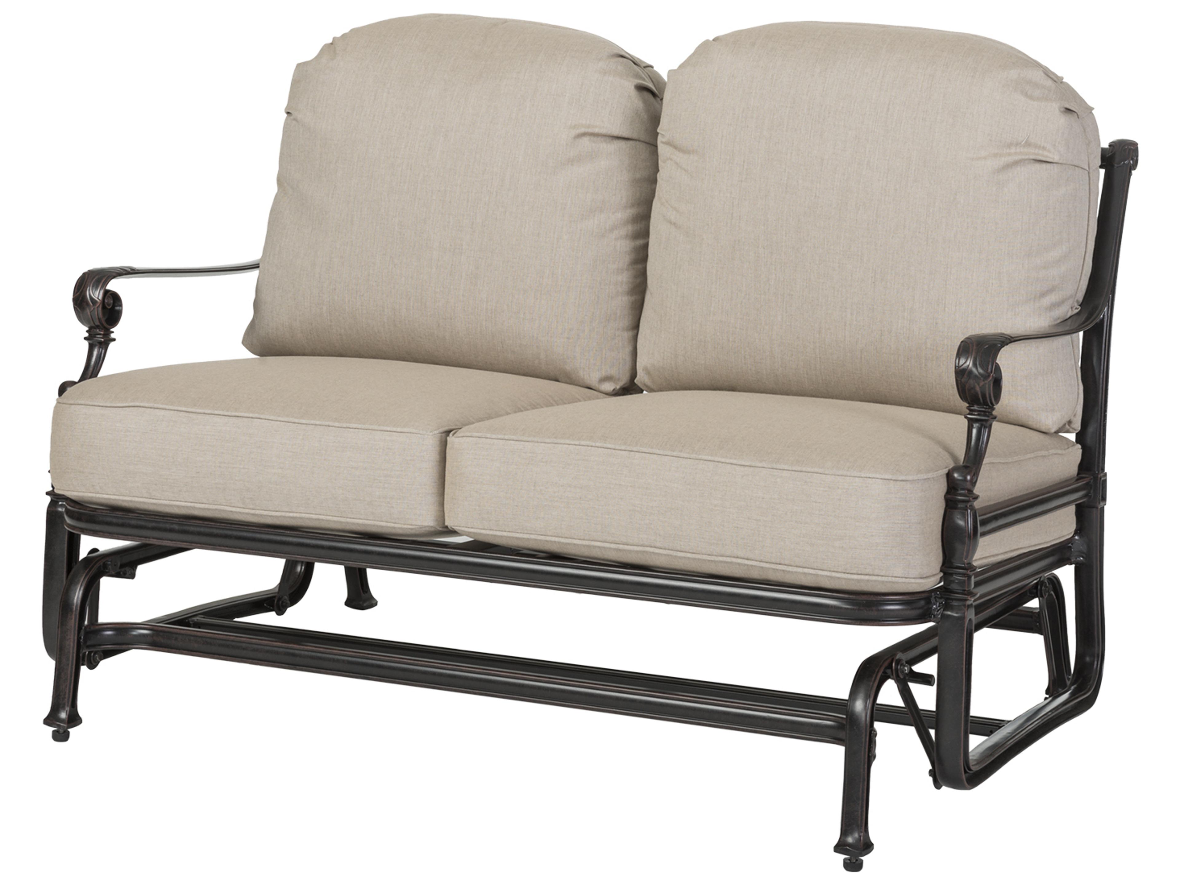 Gensun Grand Terrace Cast Aluminum Outdoor Patio Loveseat Glider