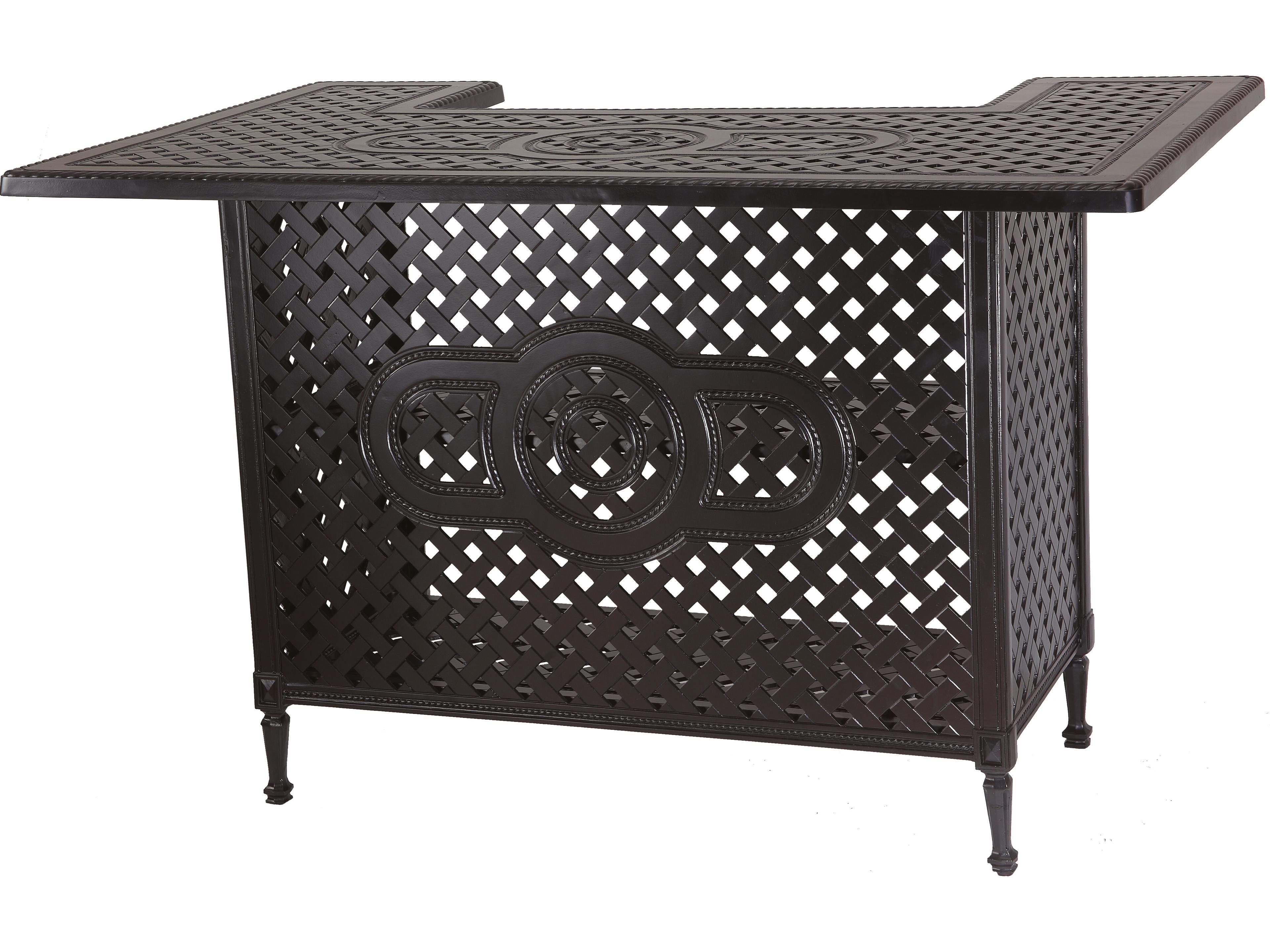 Gensun Grand Terrace Accessories Cast Aluminum 65 x 41 Rectangular Bar Table