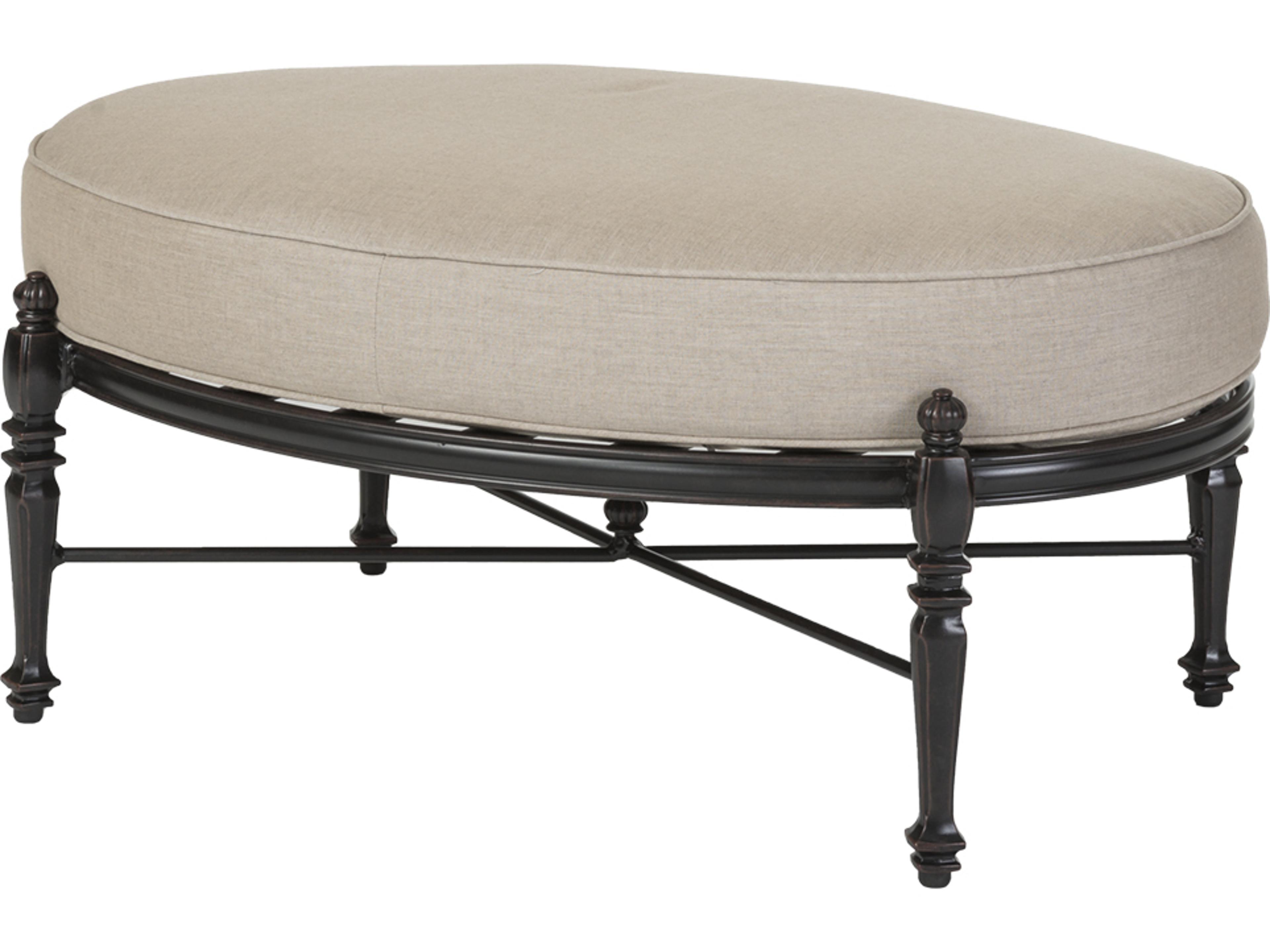 Gensun Grand Terrace Cast Aluminum Oval Patio Ottoman