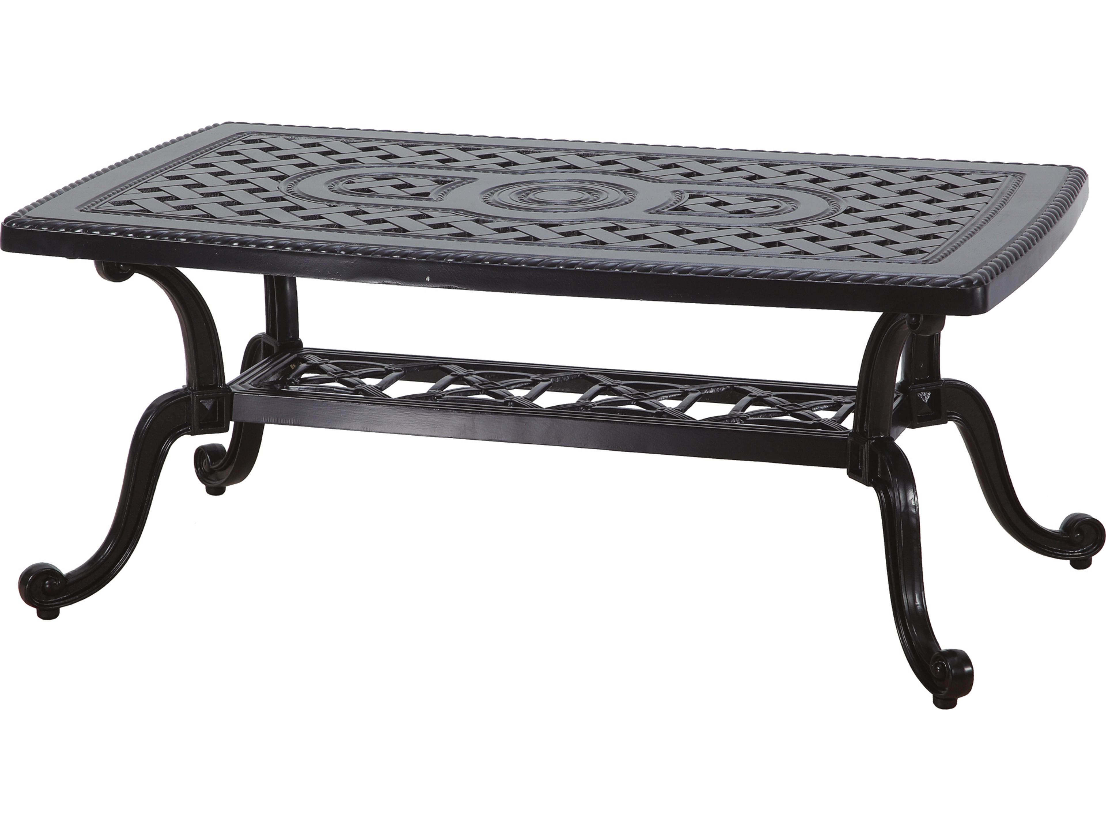 Gensun Grand Terrace Cast Aluminum Rectangular Outdoor Coffee Table