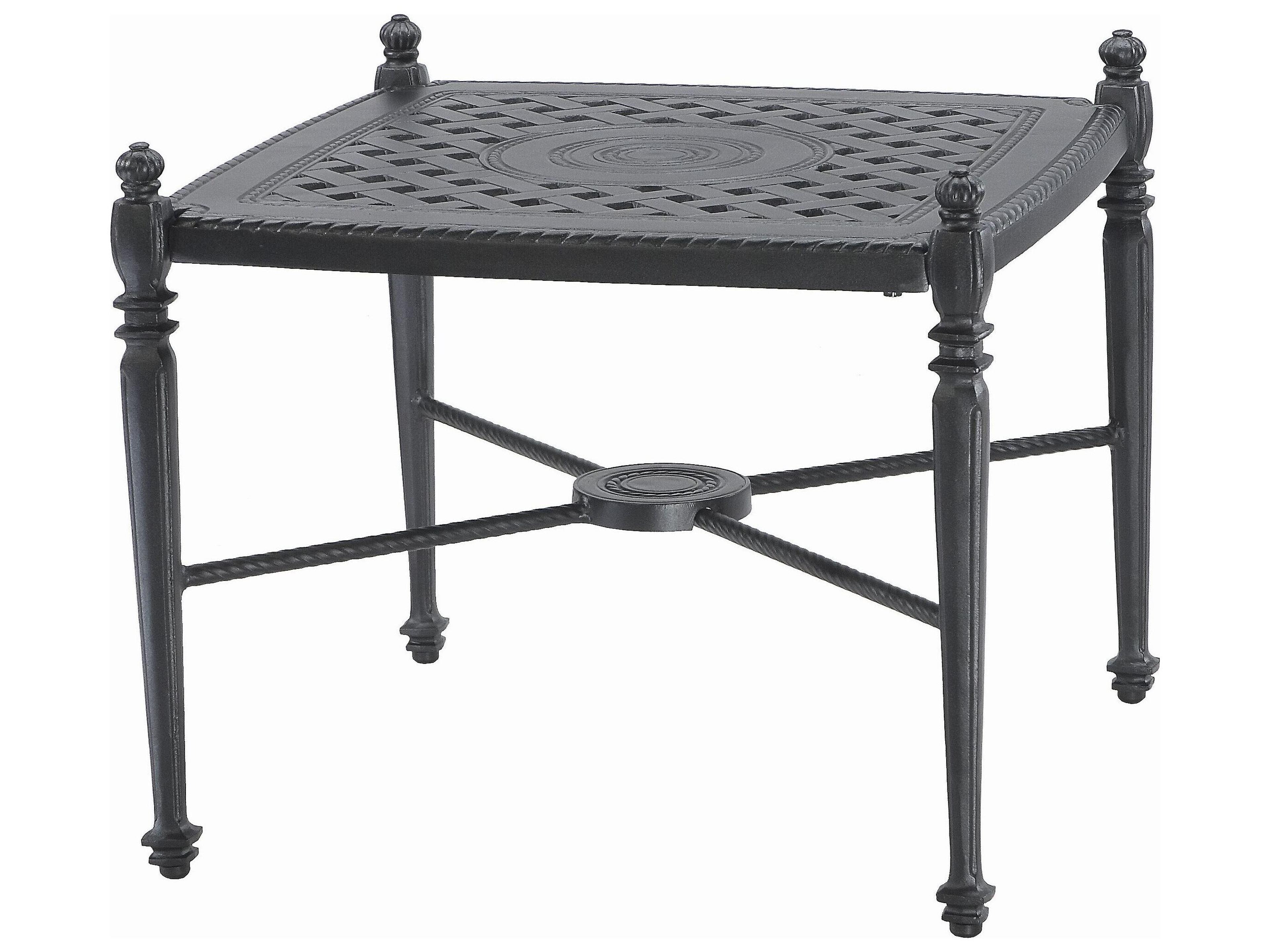GenSun Grand Terrace Cast Aluminum Square Outdoor End Table