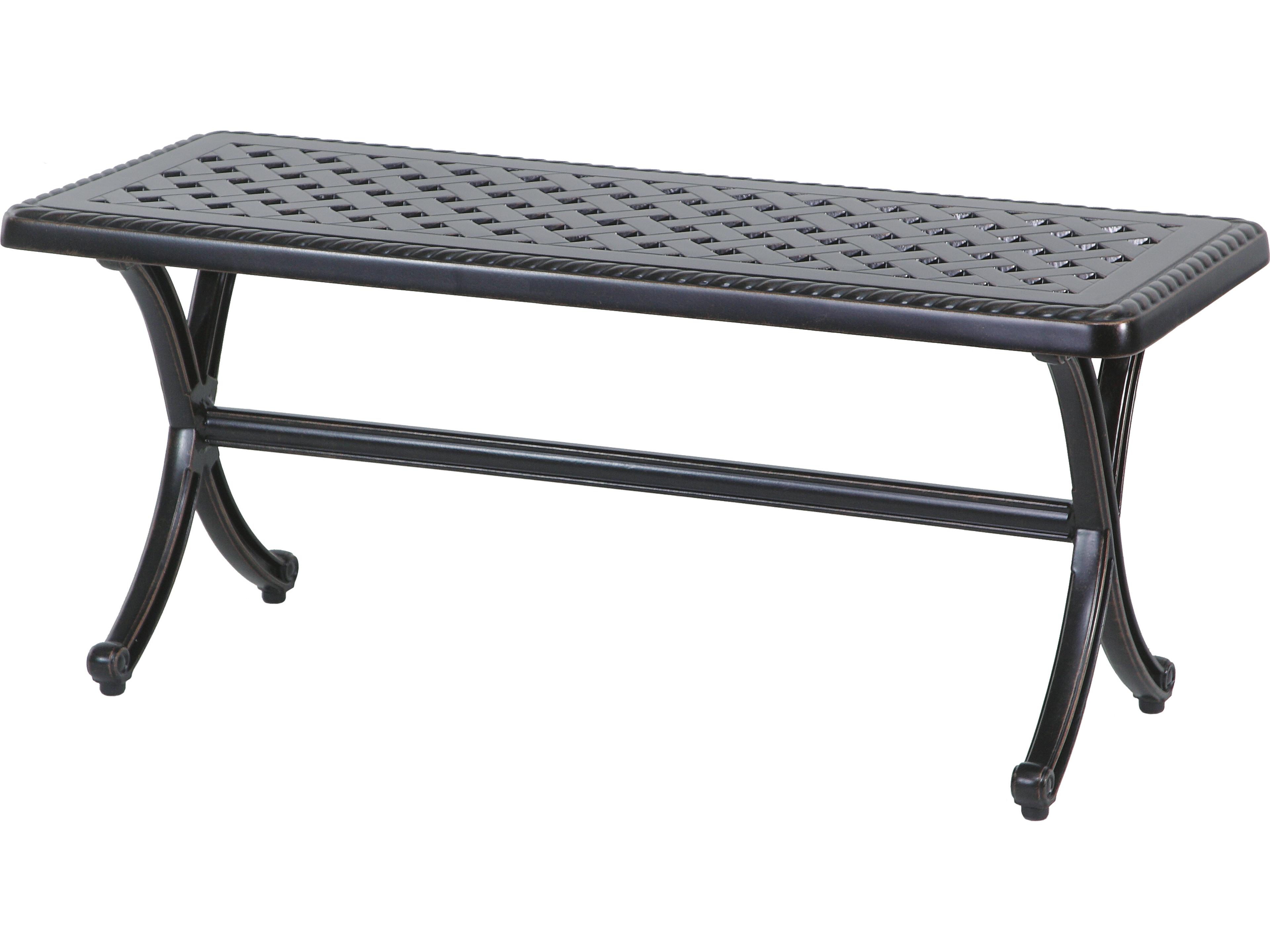 Gensun Grand Terrace Cast Aluminum Backless Patio Bench