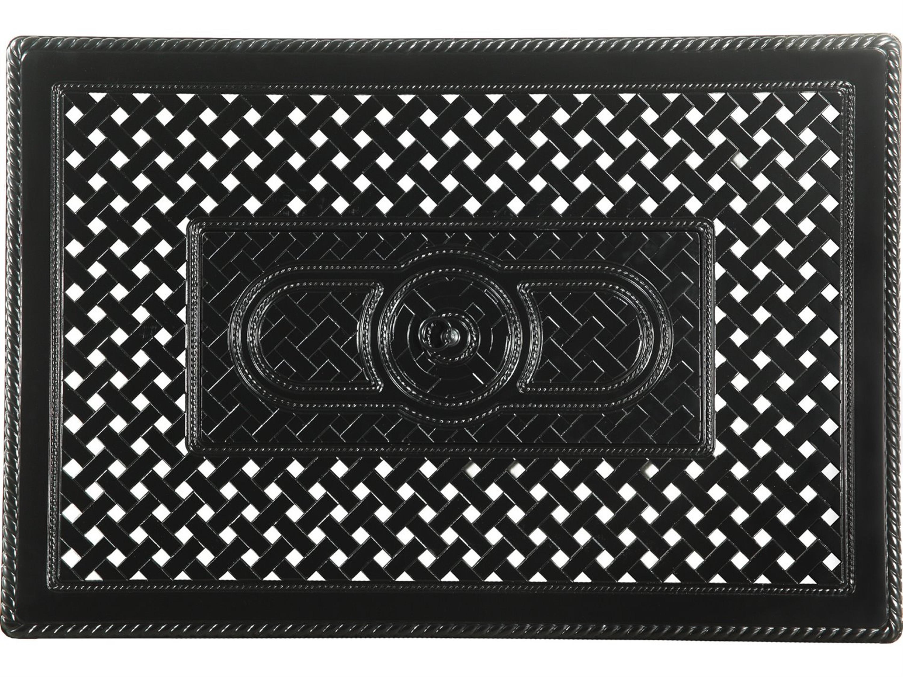 Gensun Grand Terrace Table Cast Aluminum Rectangular Fire Pit Table Top