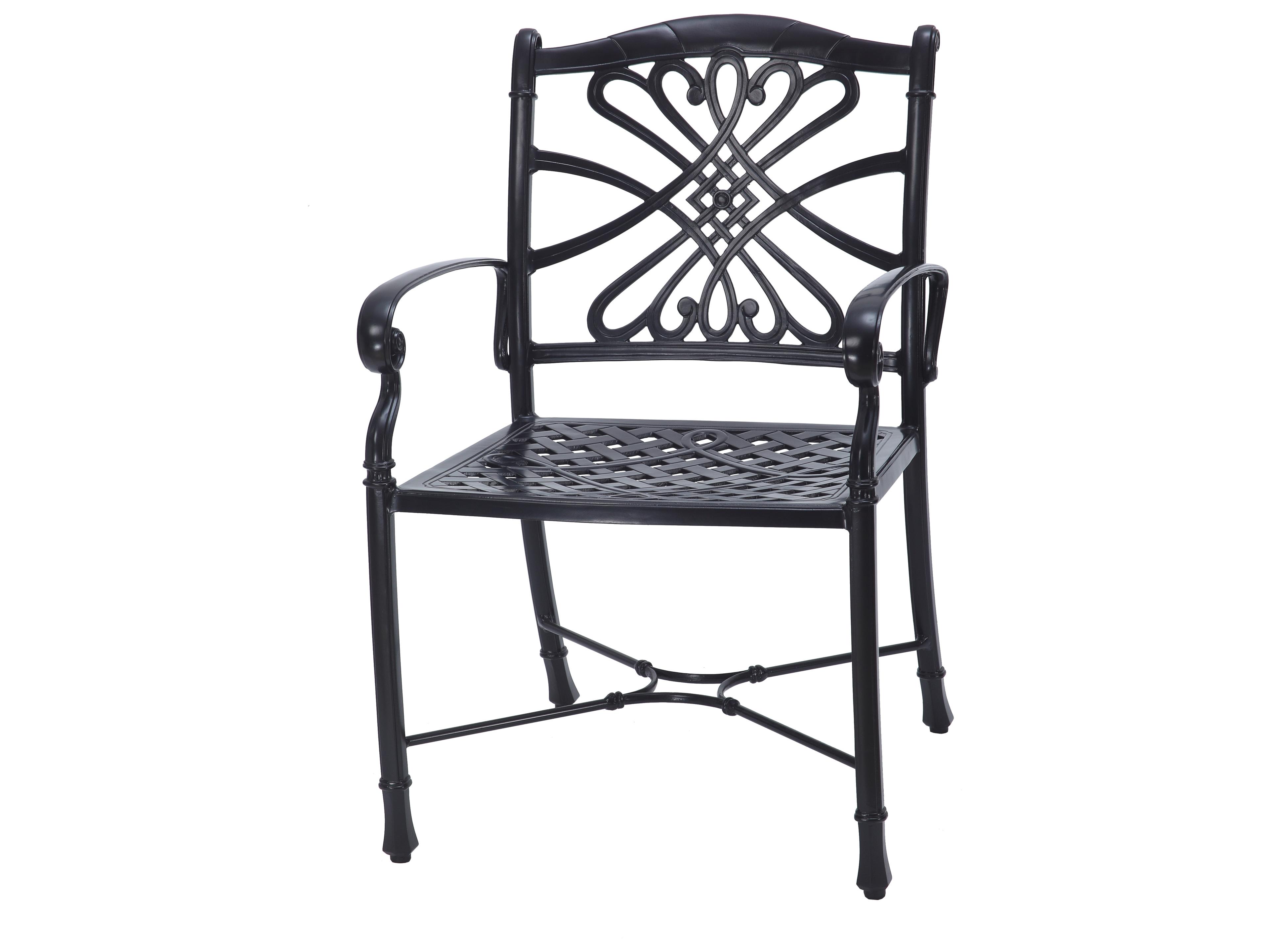 Gensun Bella Vista Cast Aluminum Outdoor Patio Dining Arm Chair