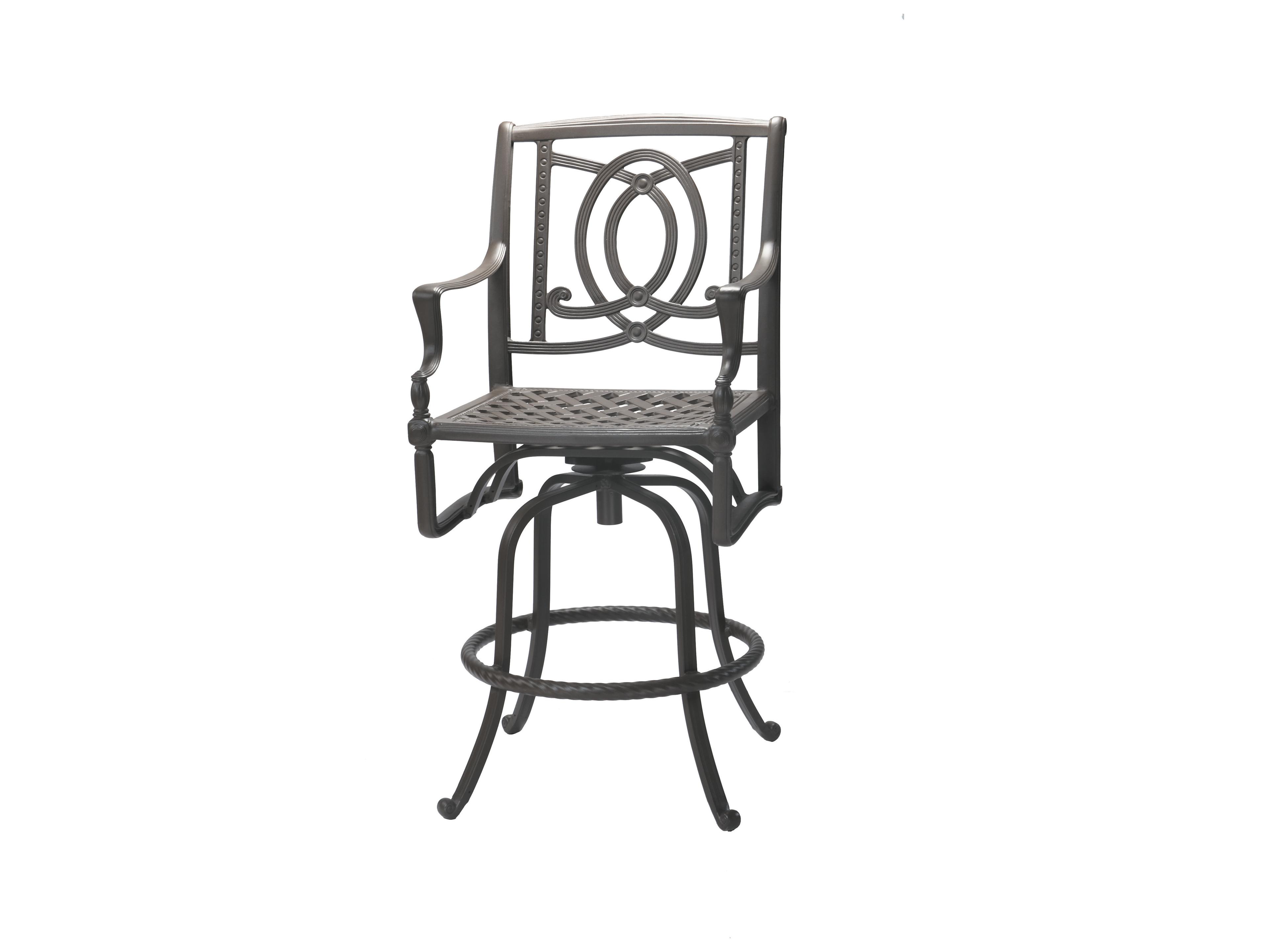 Gensun Bel Air Cast Aluminum Swivel Patio Bar Stool