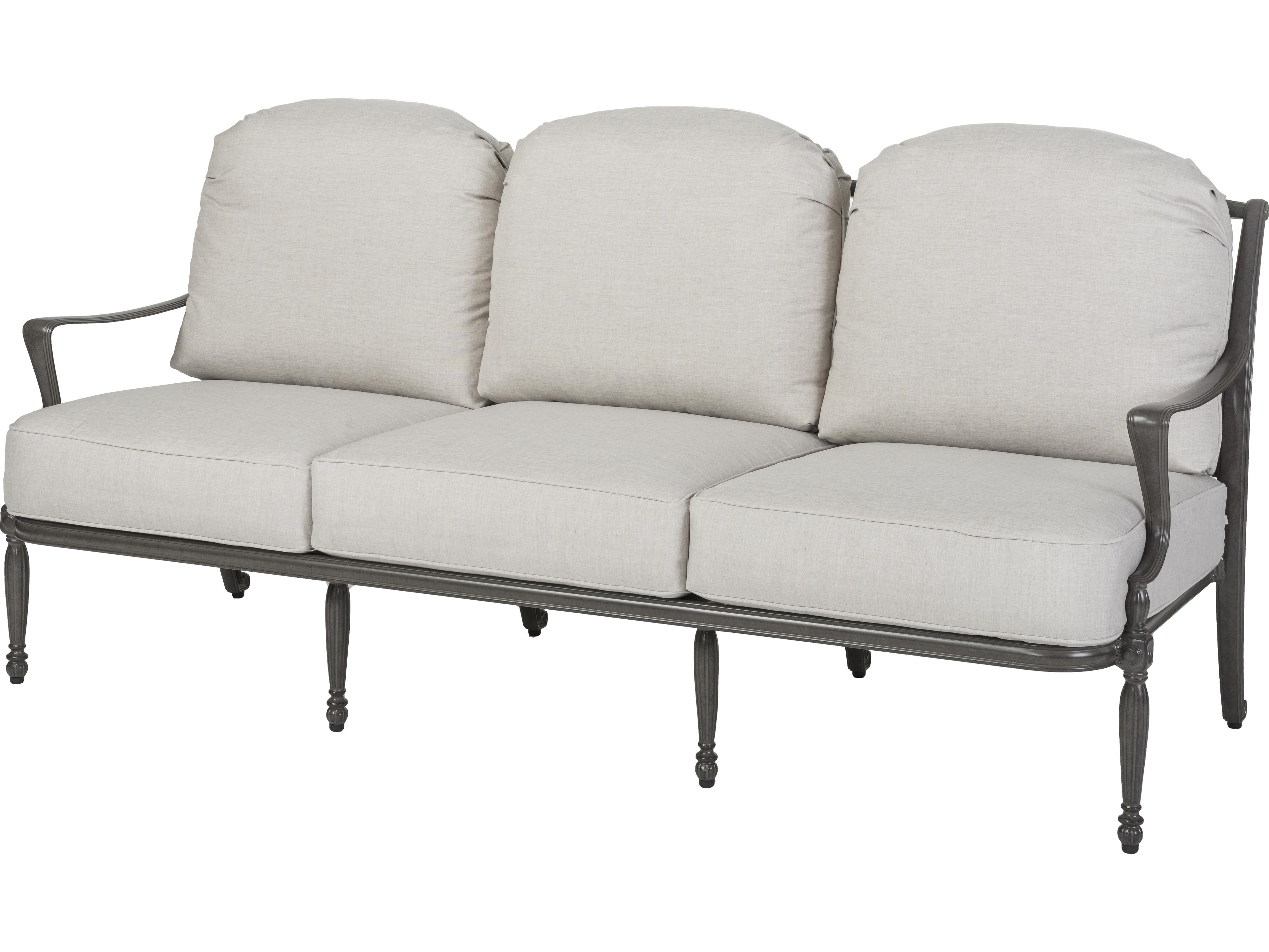 Gensun Bel Air Cast Aluminum Outdoor Patio Sofa - No Cushion