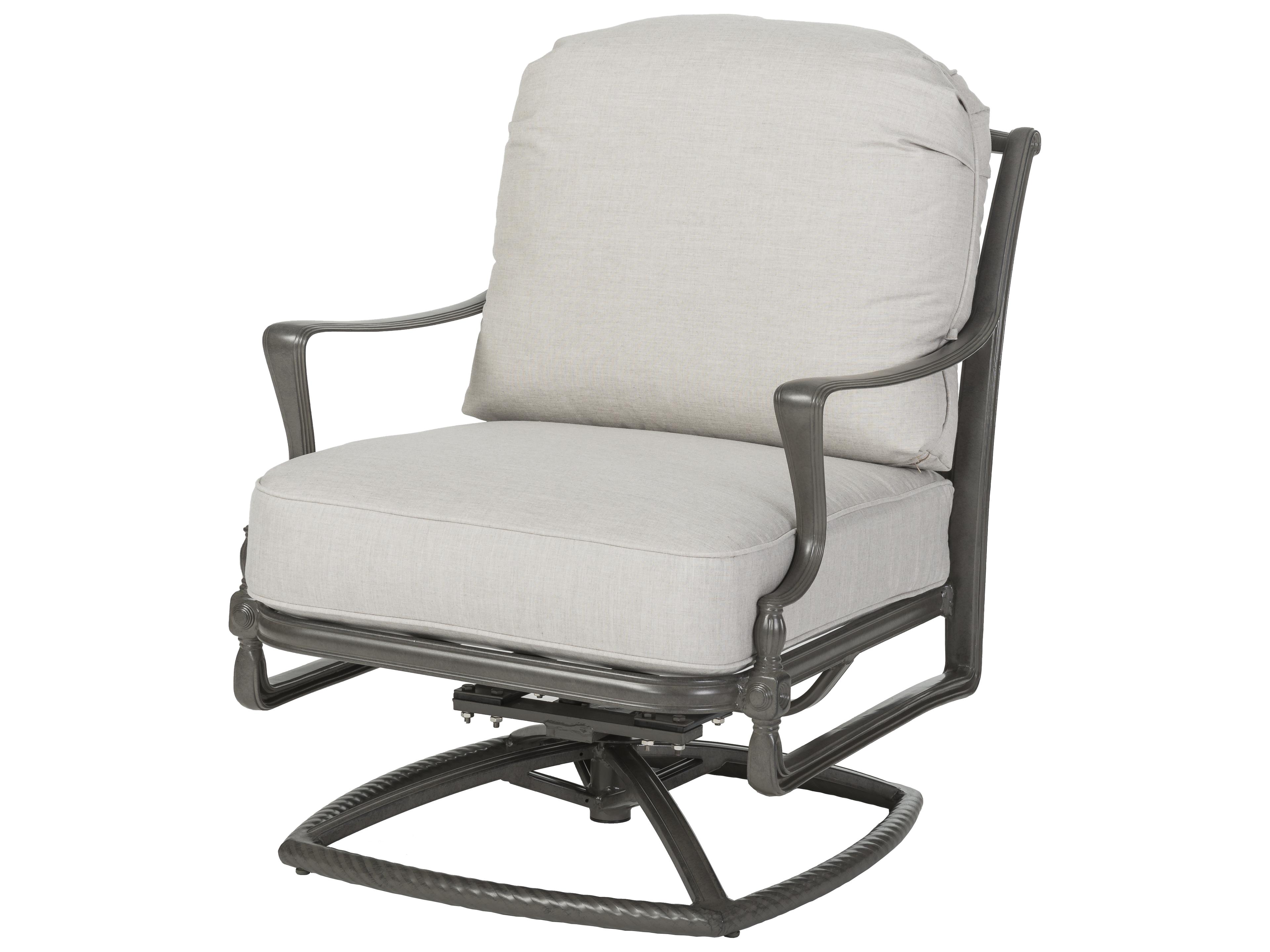 Gensun Bel Air Cast Aluminum Swivel Rocker Outdoor Patio Lounge Chair - No Cushion