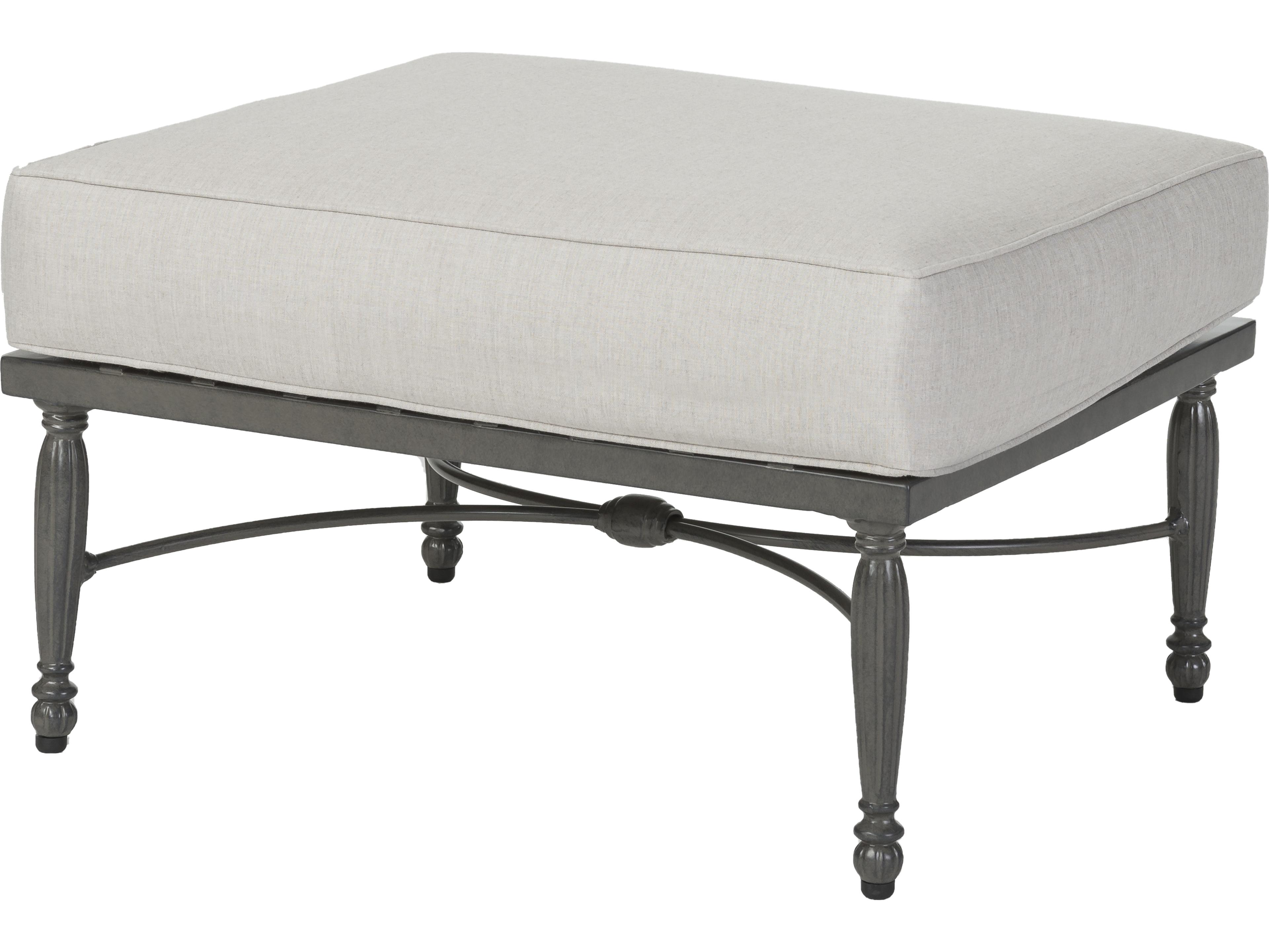 Gensun Bel Air Cast Aluminum Sectional Outdoor Ottoman - No Cushion