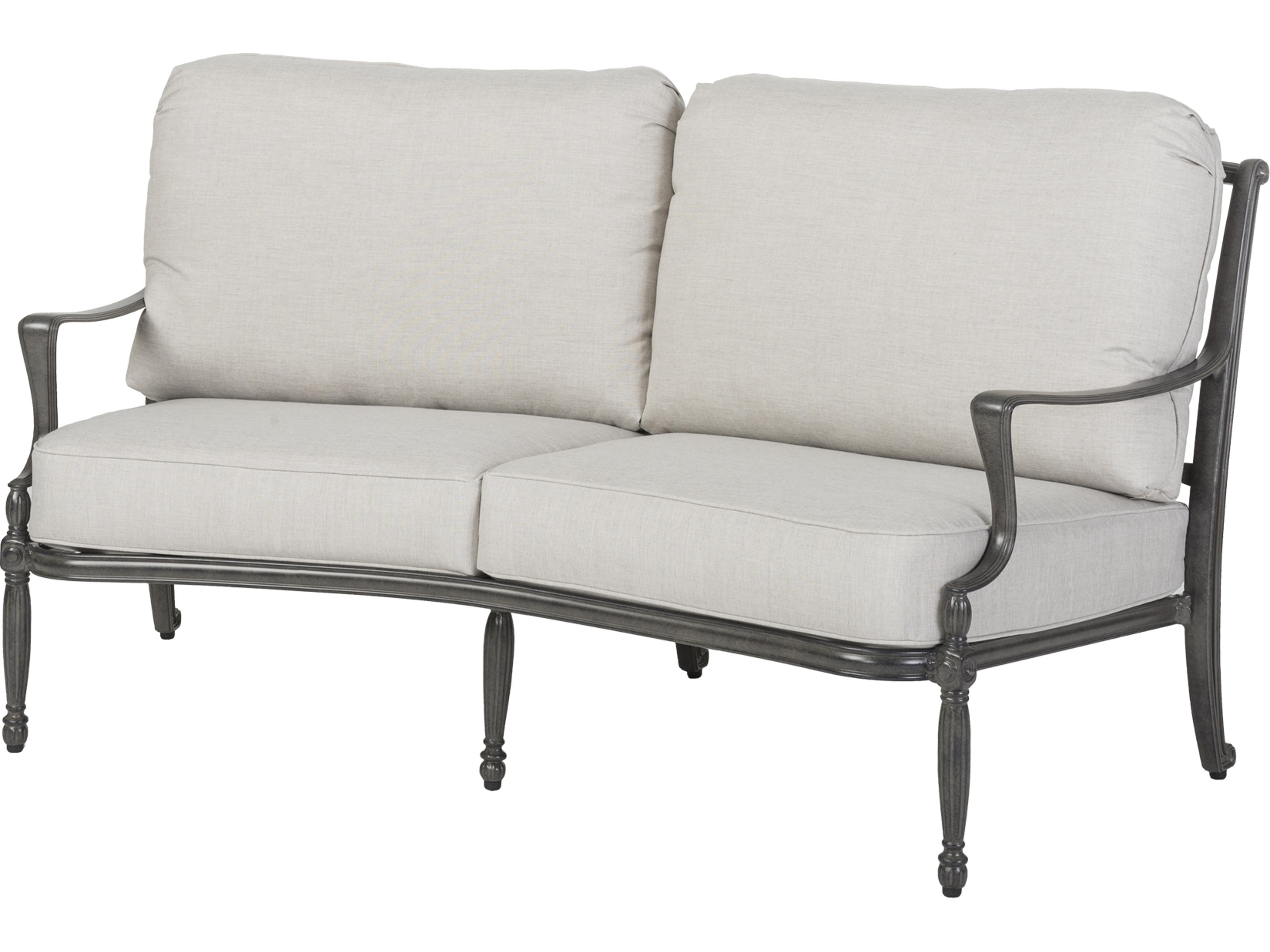 Gensun Bel Air Cast Aluminum Curved Outdoor Patio Loveseat