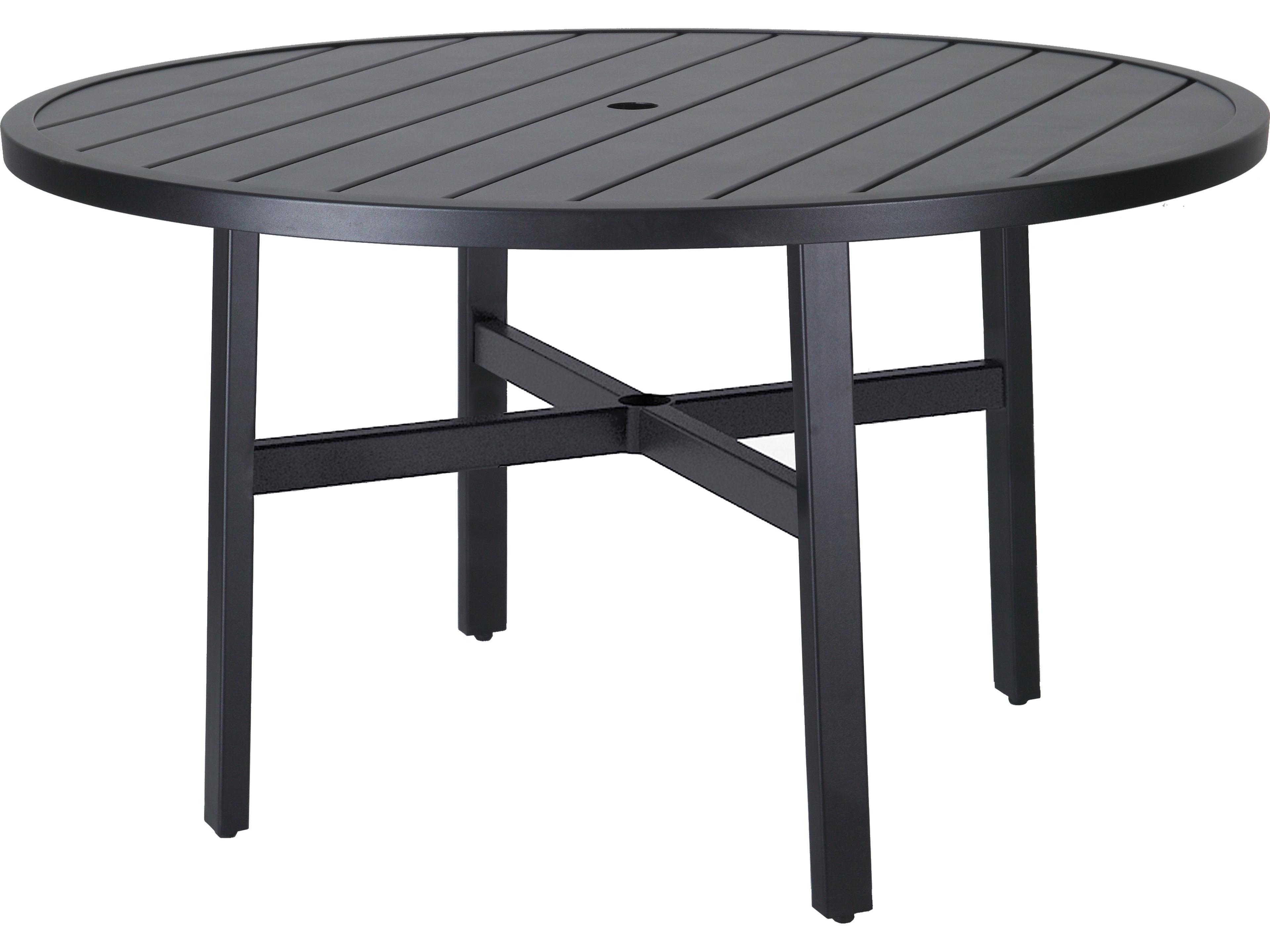 Gensun Plank Aluminum Round Patio Dining Table
