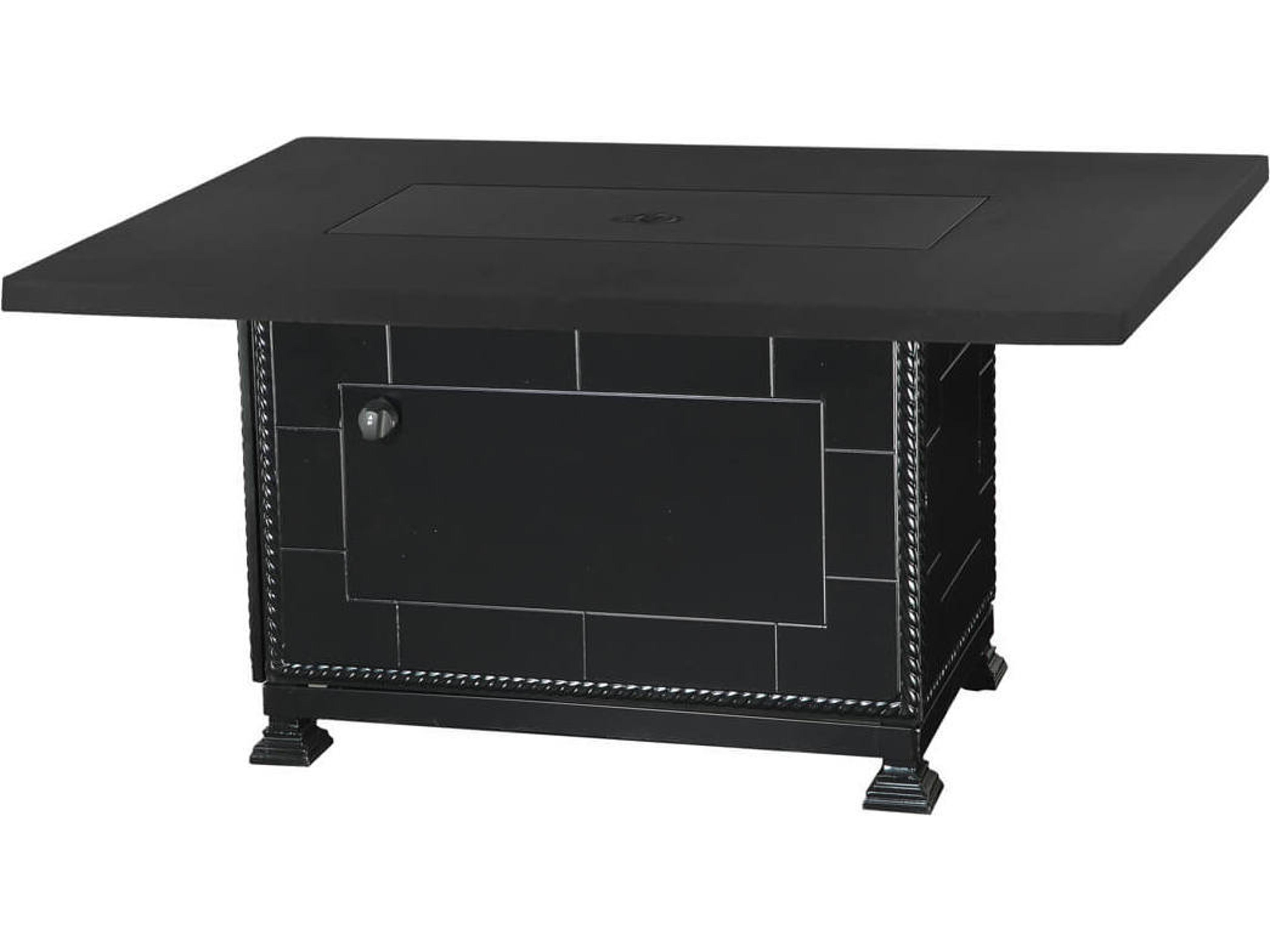 Gensun Paradise Aluminum Rectangular Dining Height Fire Pit Base