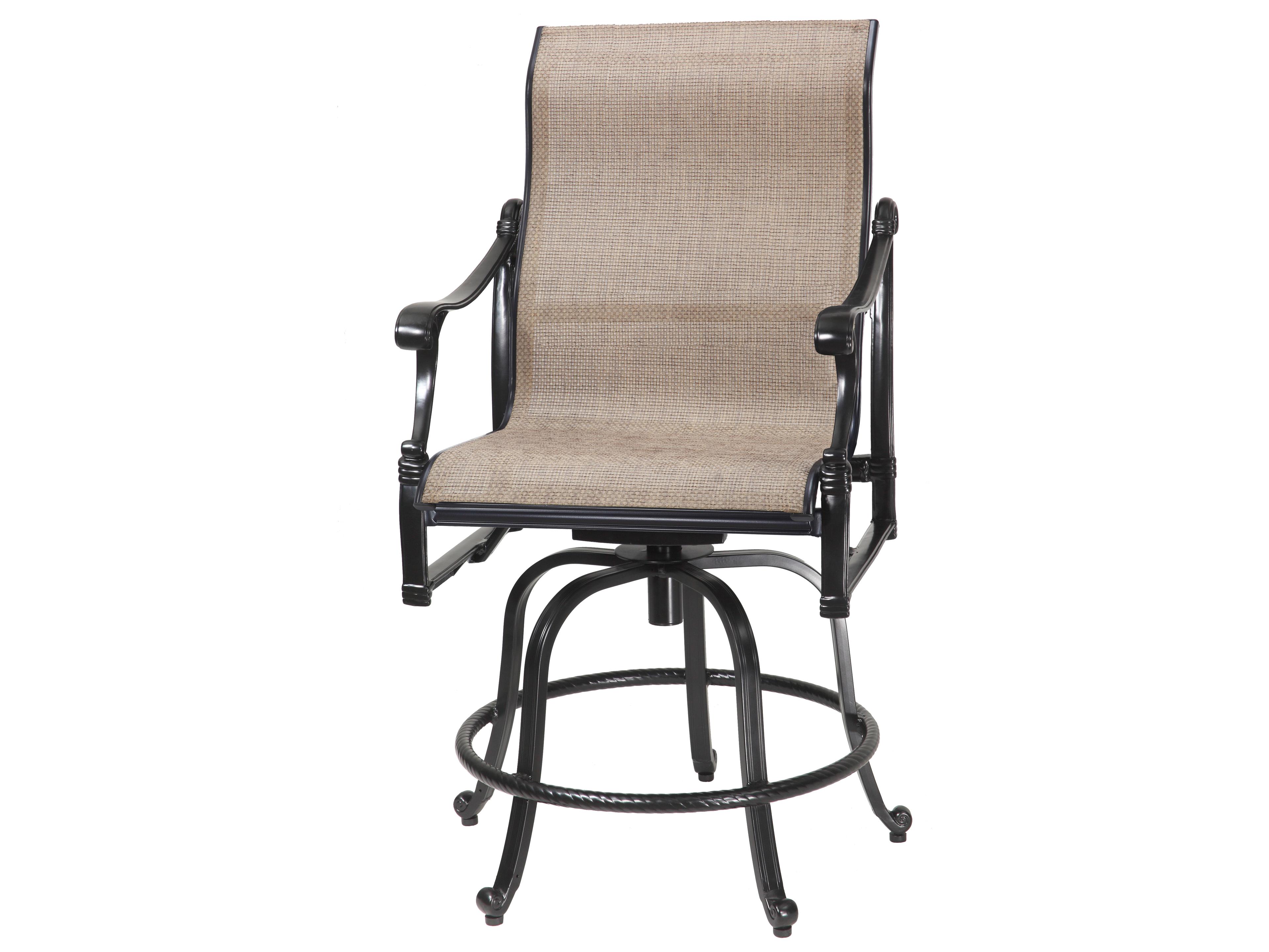 Gensun Michigan Sling Cast Aluminum Swivel Rocking Balcony Stool
