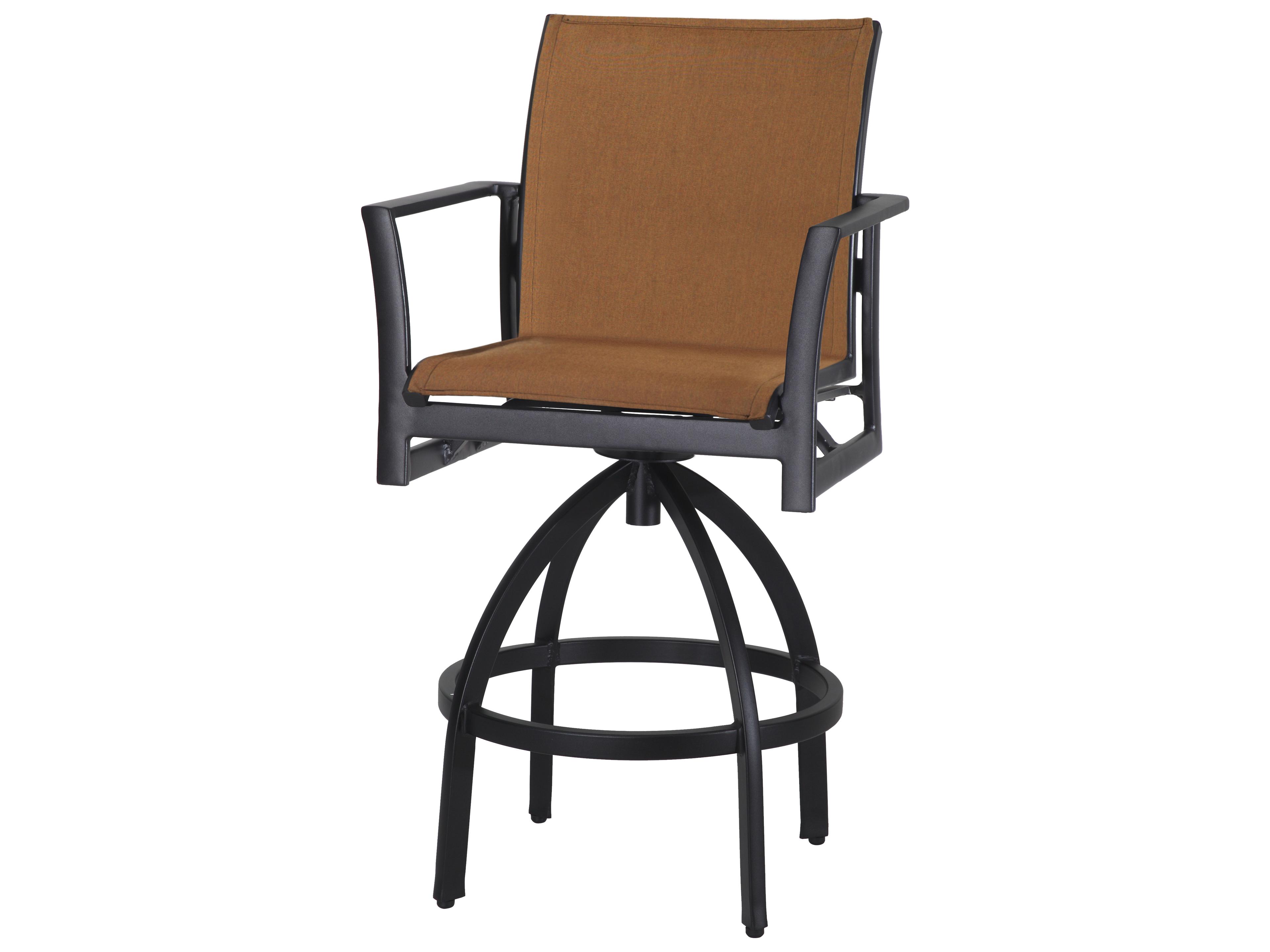 Gensun Echelon Padded Sling Aluminum Outdoor Bar Stool