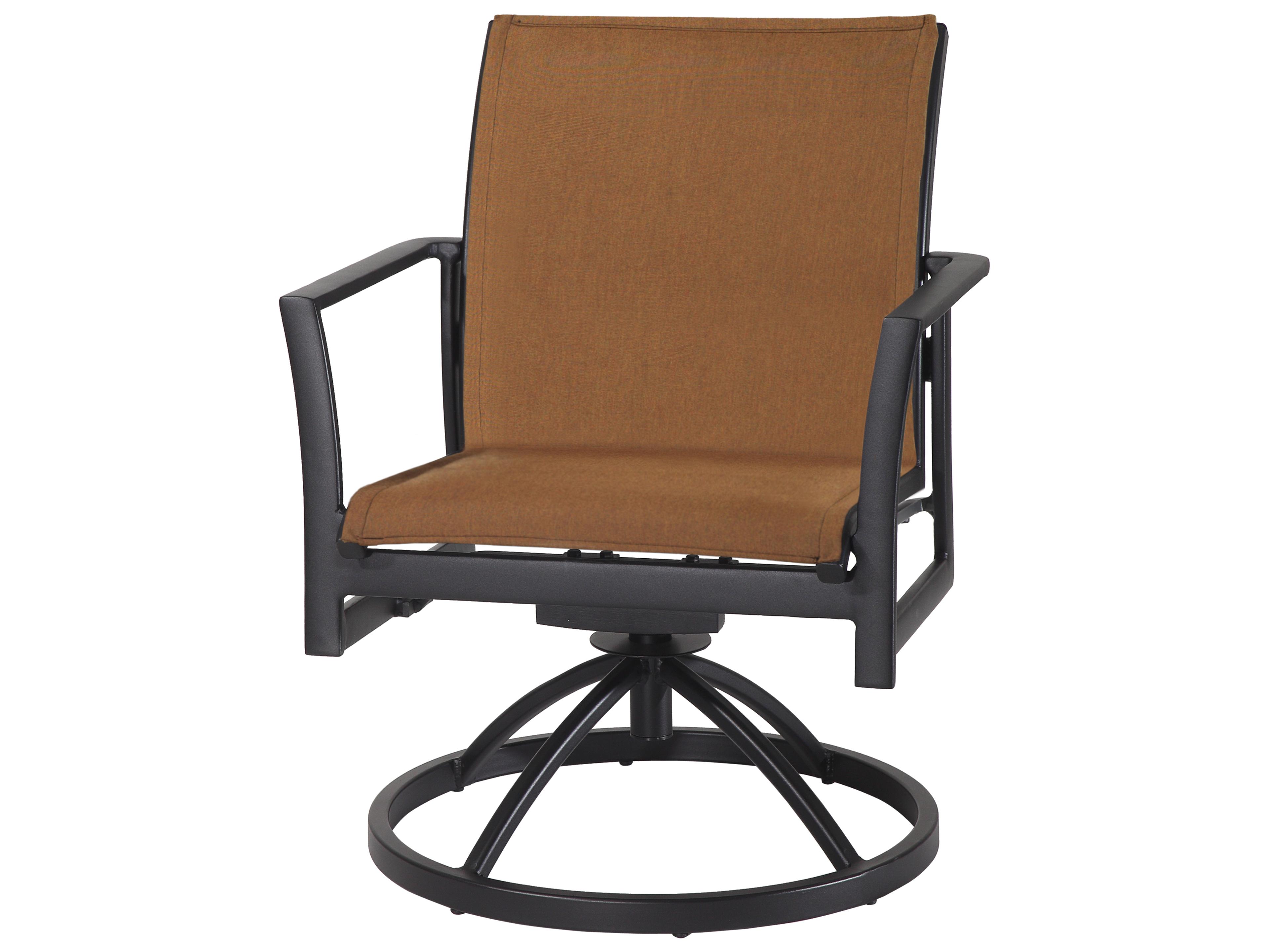 Gensun Echelon Padded Sling Aluminum Outdoor Patio Dining Arm Chair